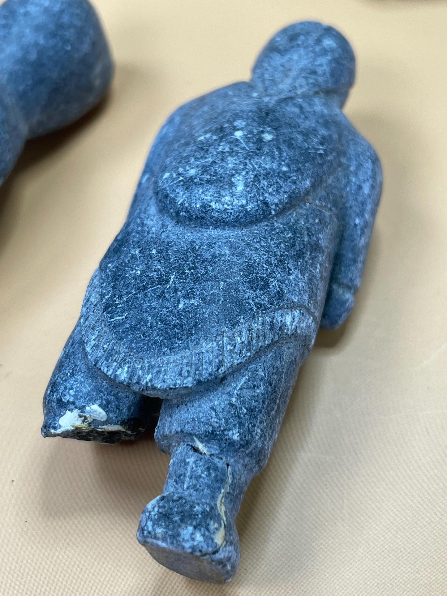 3 Indigenous Inuit soapstone carvings all three broken, so see photos and priced low accordingly