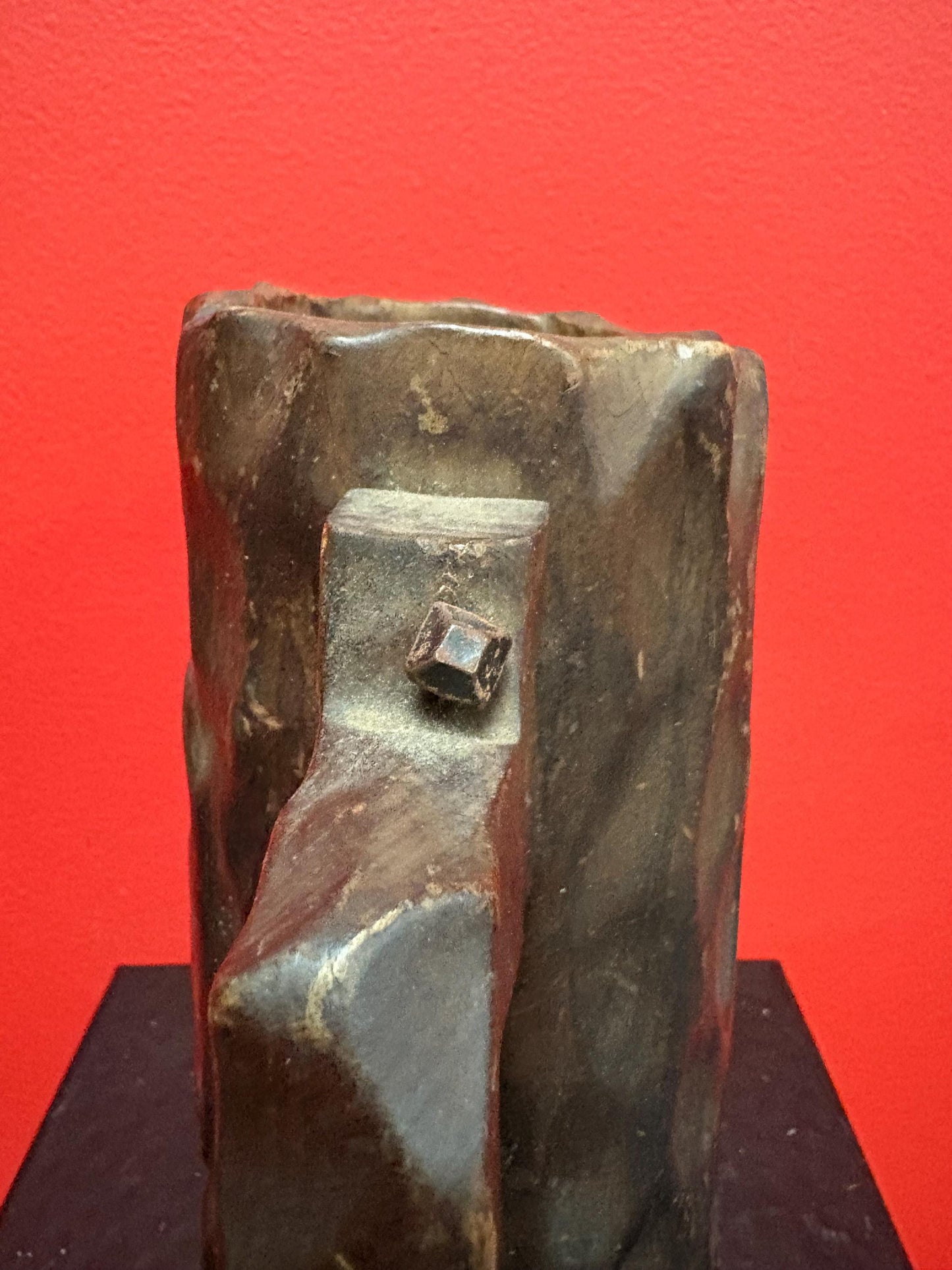 early  indigenous first nations carved wooden mug 7.5 inches tall  super unique  wow piece