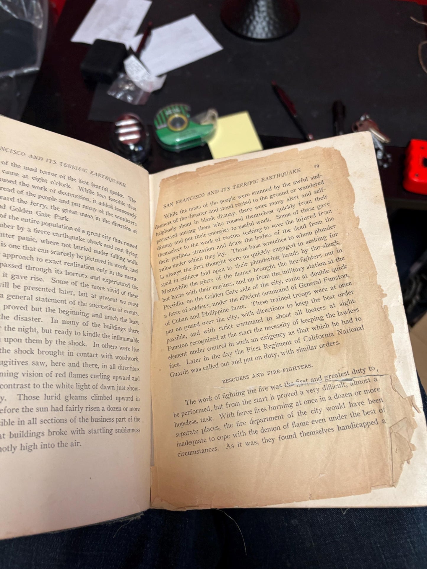 The San Francisco calamity by earthquake and fire by Charles Morris book rough condition 1906 good value