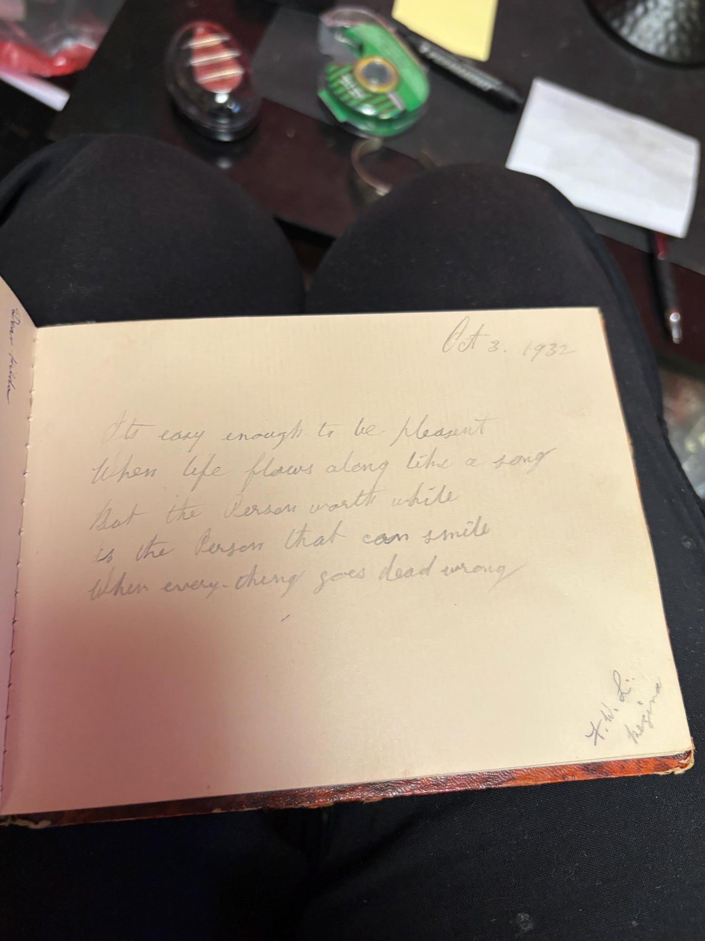 Very cool 1930s autograph book English book - Canadian owner great to read great for collector good gift