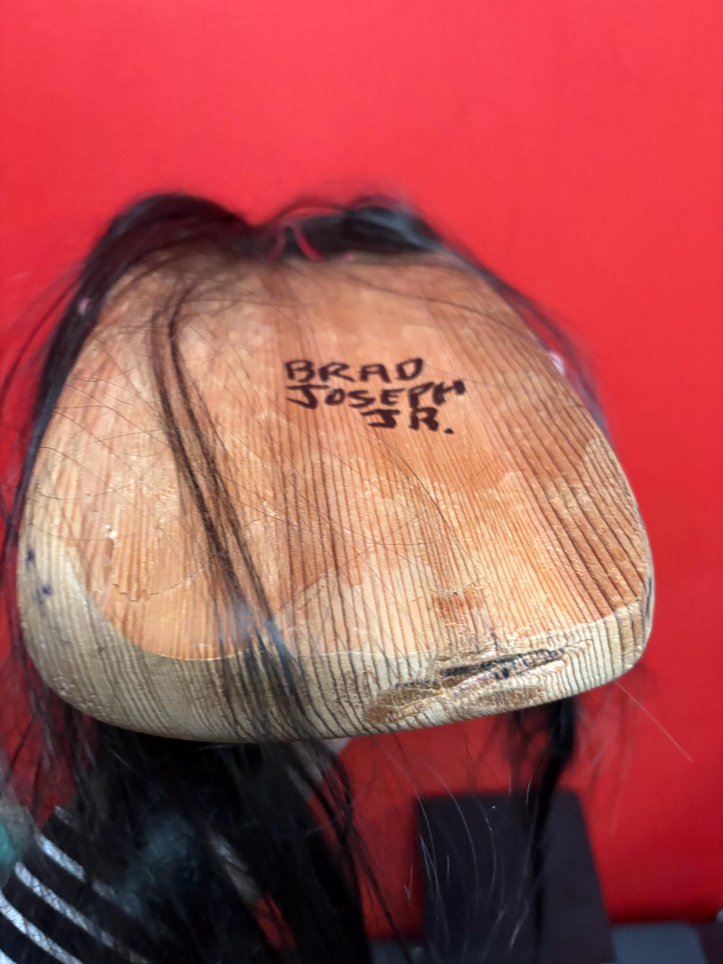 Stunning 13 x 5 inch Brad Joseph Junior indigenous native pacific north Northwest Coast mask Great eyes and so much hair