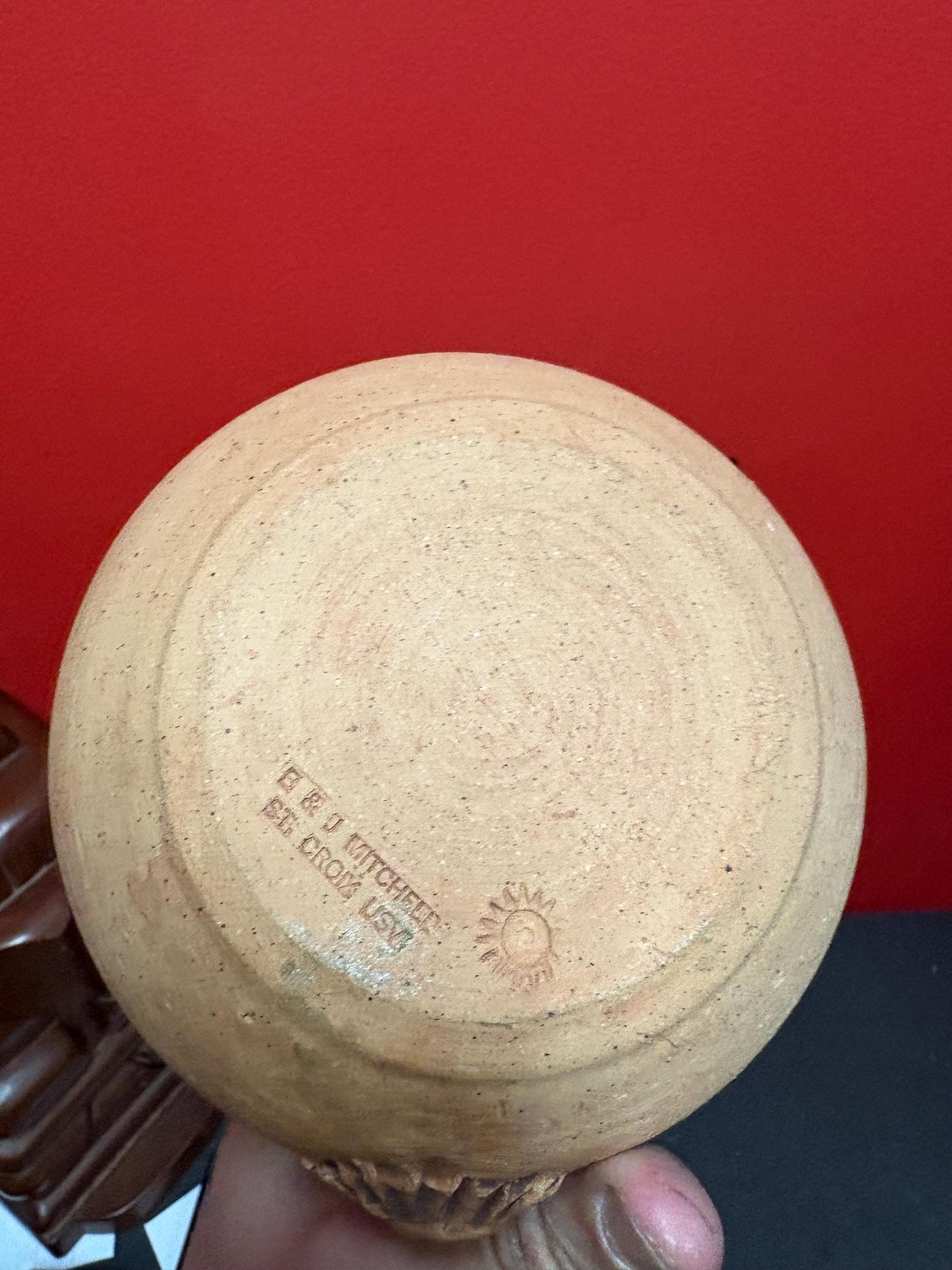 Very cool signed Southwest American pottery bowl in good condition - 5 x 3 high