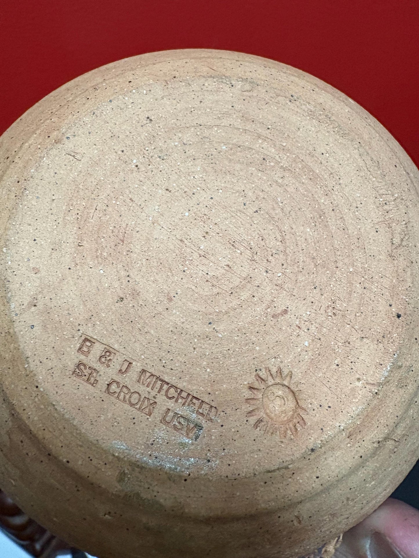 Very cool signed Southwest American pottery bowl in good condition - 5 x 3 high