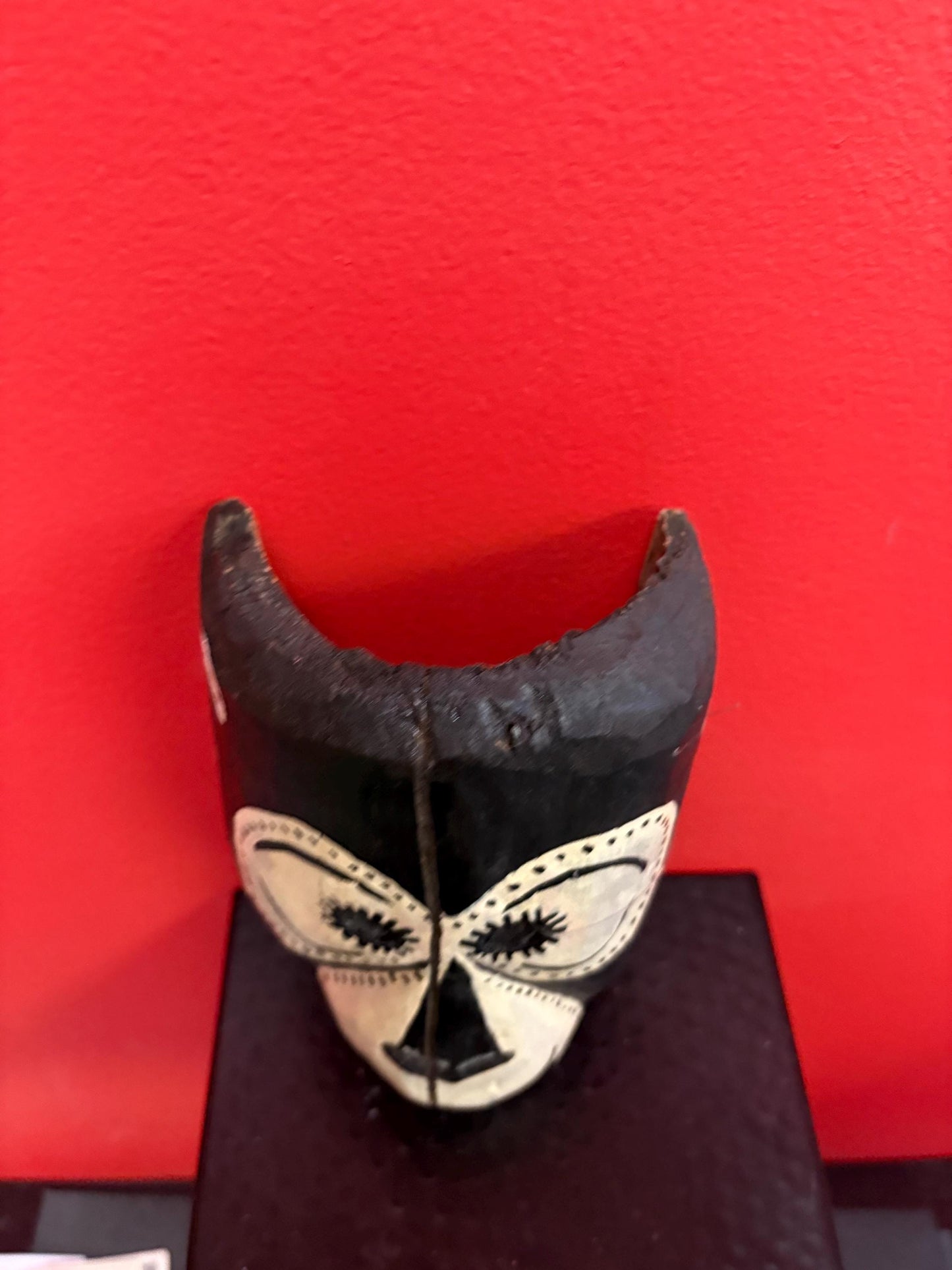 Very cool Asian wood animal mask 7 inches long and so much character great value monkey is heavy age cracked