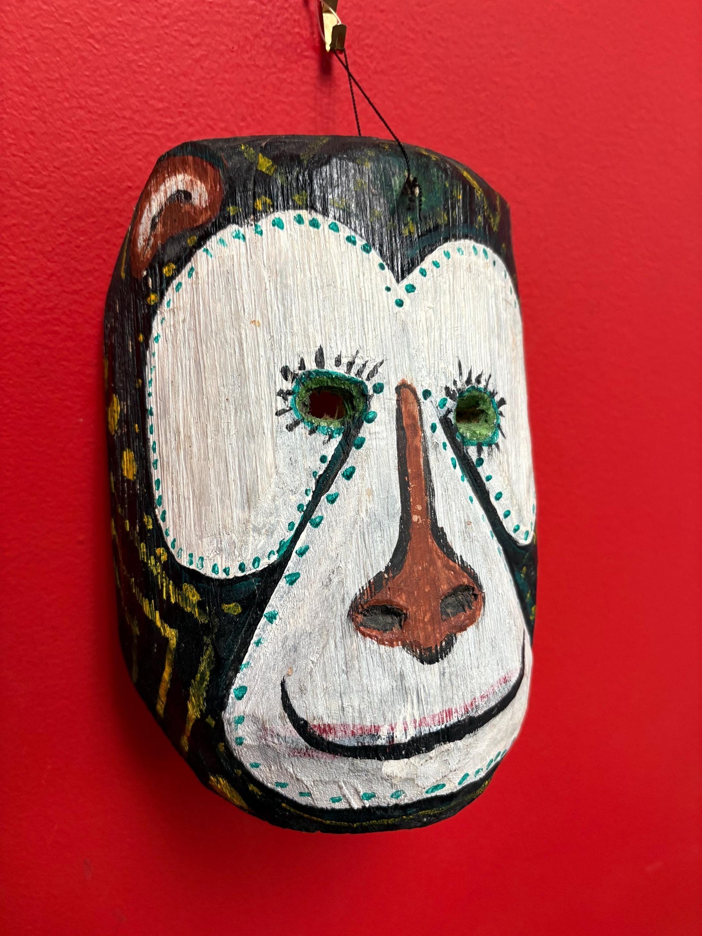 Very cool Asian wood animal mask 8 inches long and so much character great value