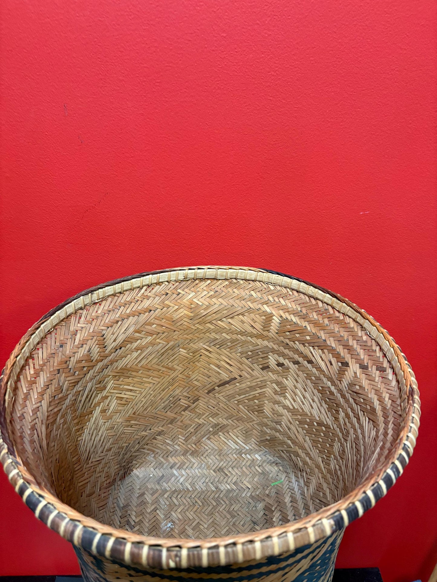 Huge African tribal weaved basket antique 14 x 12 high absolute great condition wonderful decoration or gift