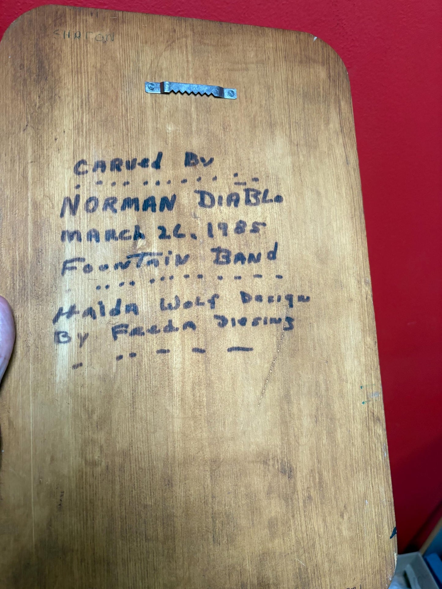 Cool Indigenous First Nations pacific north west 13 x 11 inch cedar plaque  signed  Haida wolf  great detail and quality  ready to hang