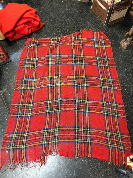 Wonderful unique approximately 60 x 45 authentic antique Hudson Bay blanket  plaid and sexy and great value