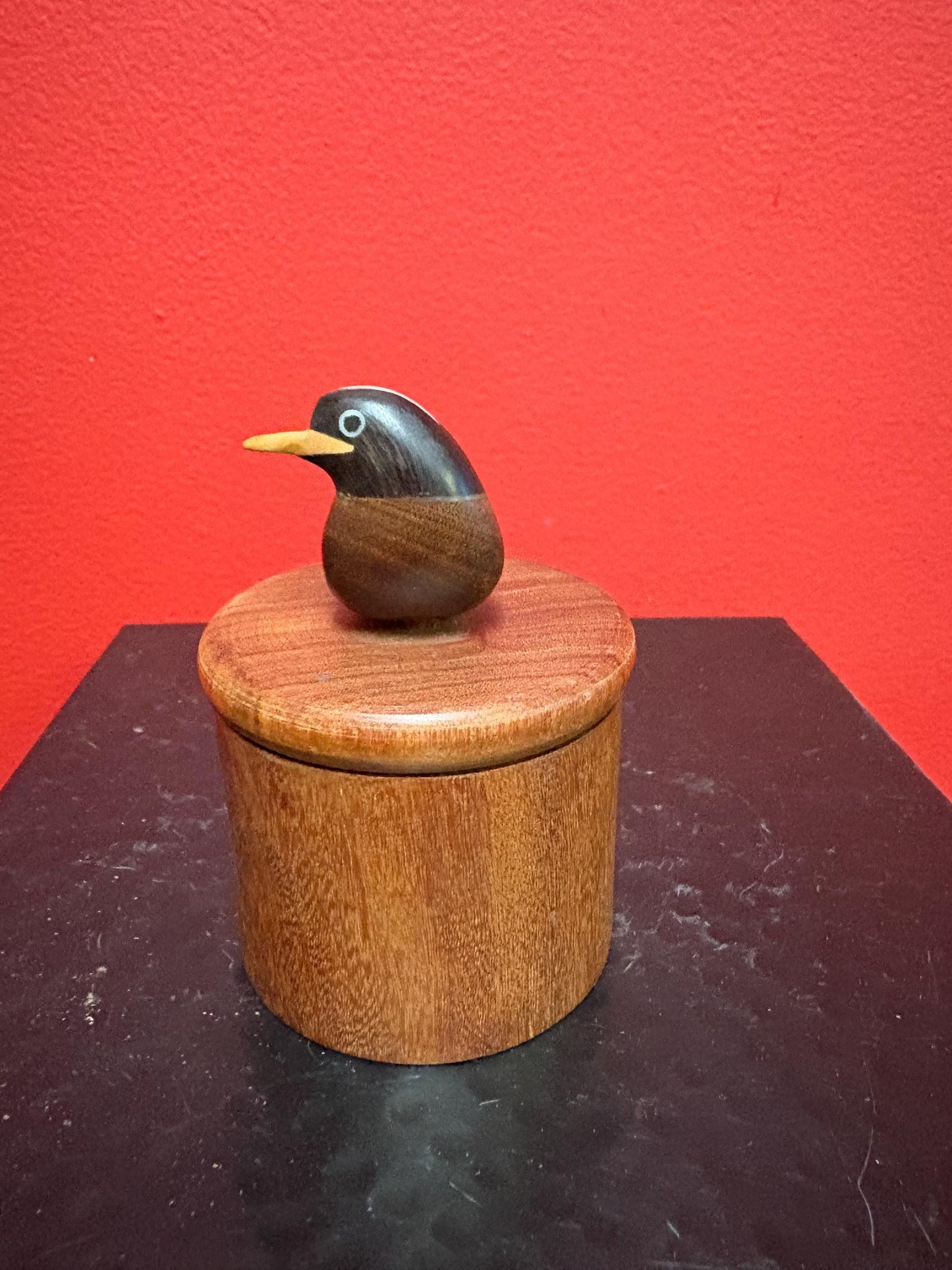 Beautiful 4 inch tall handmade wooden bird  box  - Argentinian  great gift