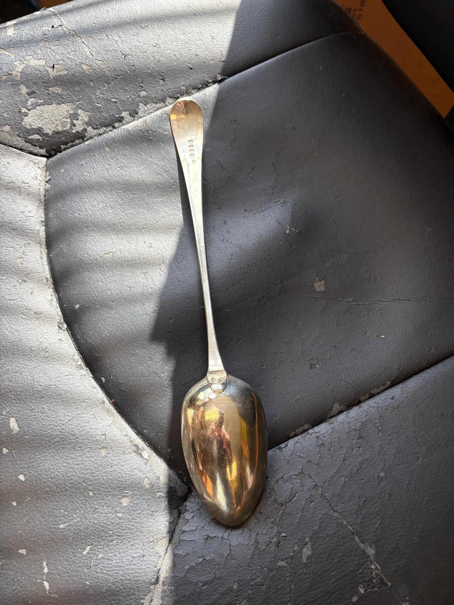 Stunning 12 inch long Georgian Sterling stuffing spoon by Peter ann and William Bateman great condition great price B