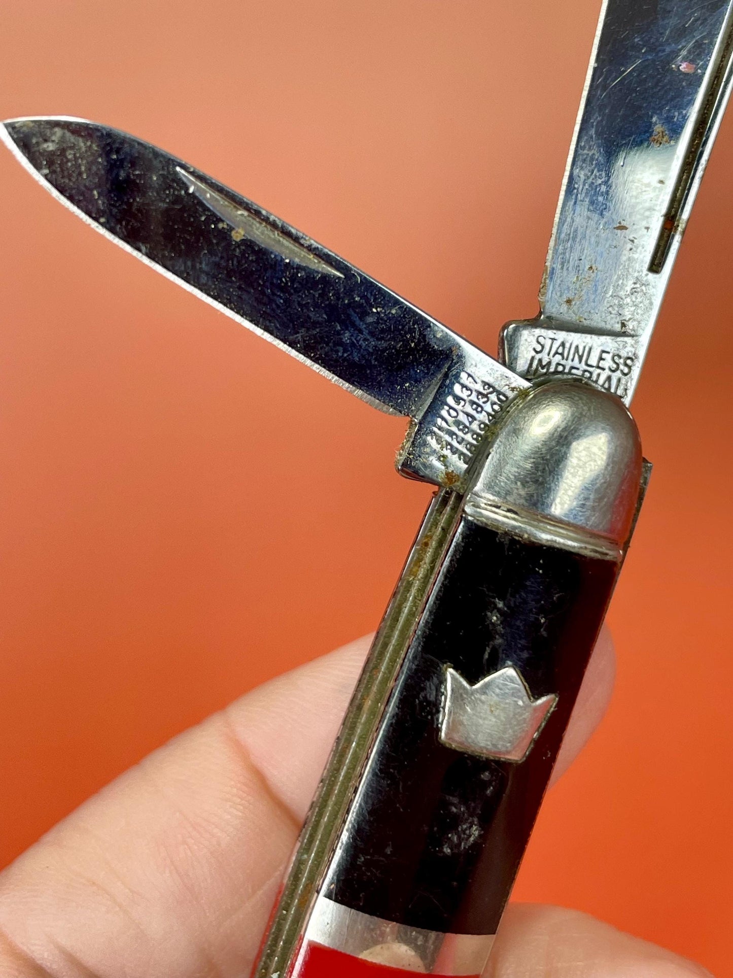 Vintage Stainless Steel Pen Knife with Dual Blades