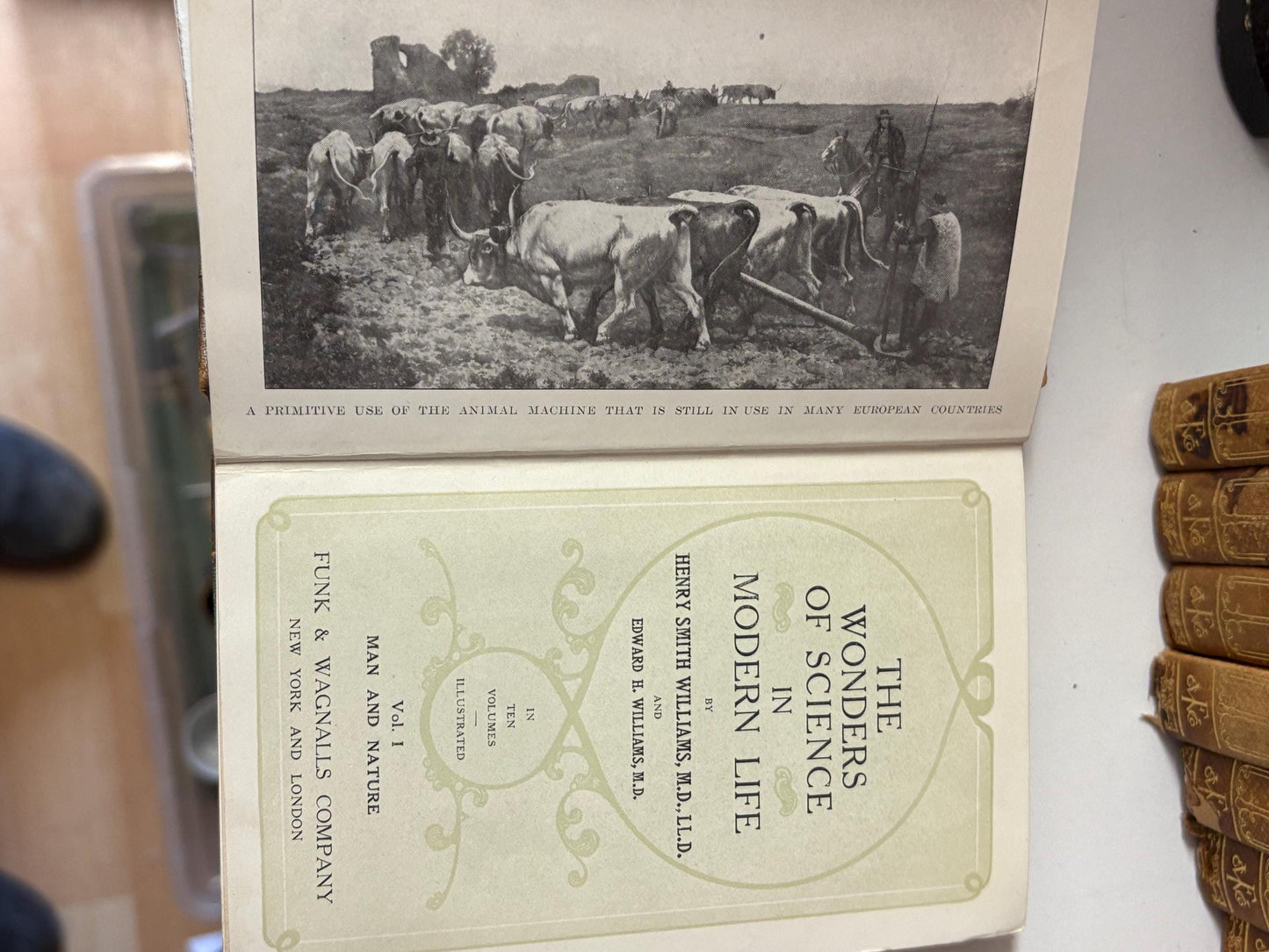 Stunning set of 10 books - the wonders of science in modern life by Williams antique condition 1911 - looks like first edition - wow