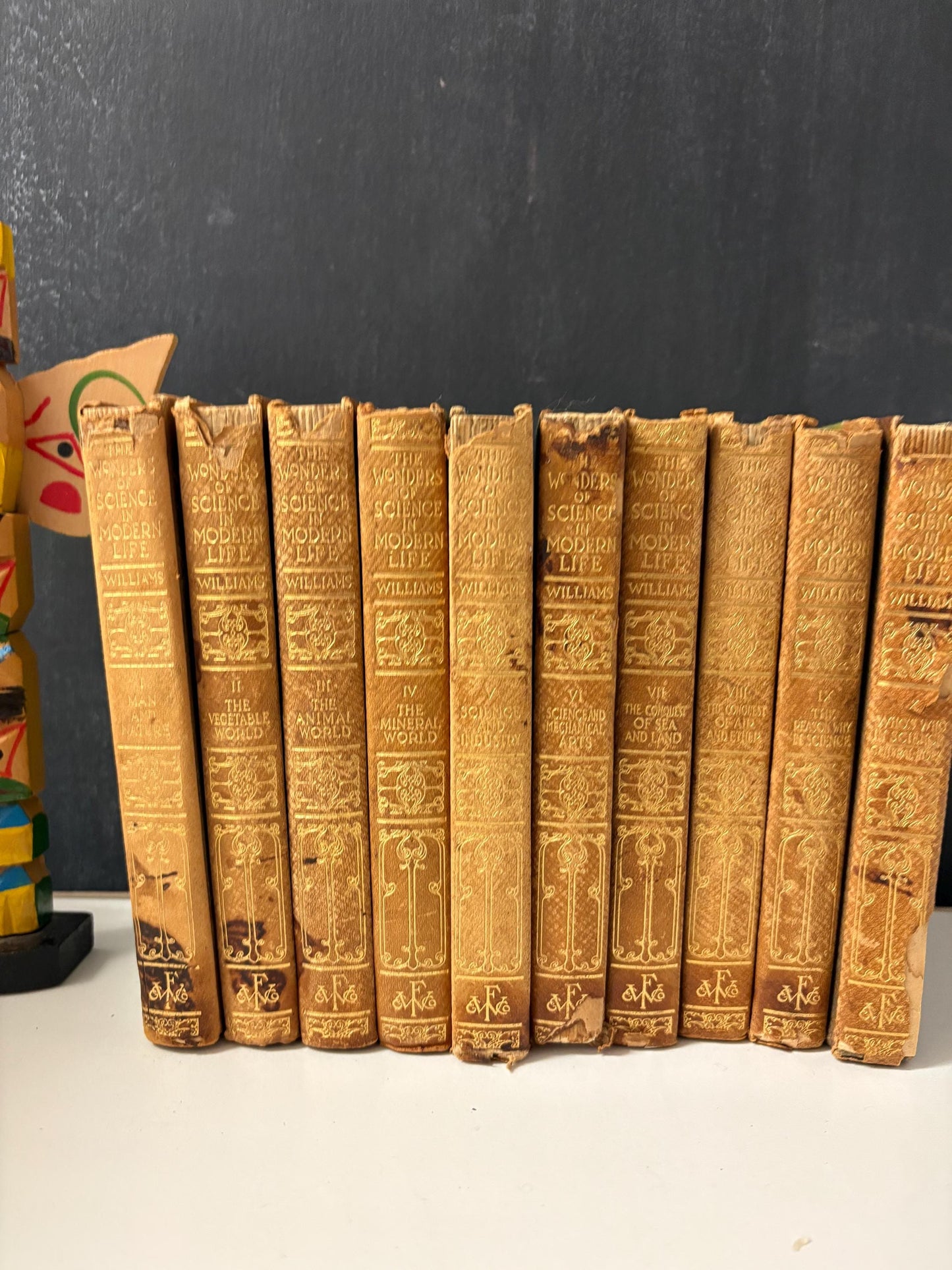 Stunning set of 10 books - the wonders of science in modern life by Williams antique condition 1911 - looks like first edition - wow