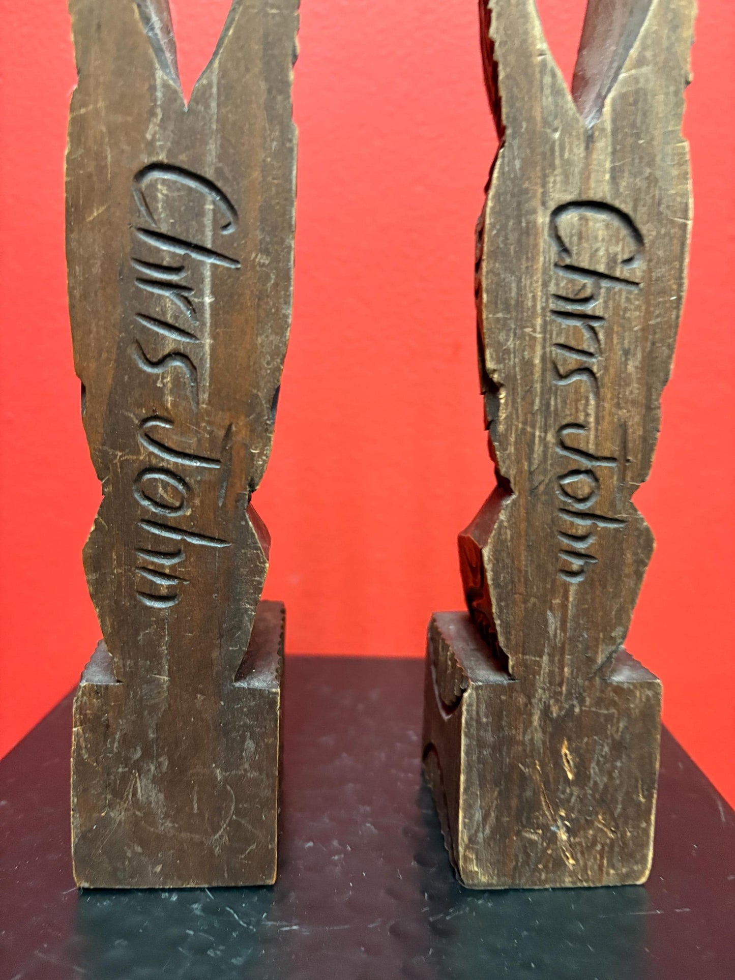 Beautiful pair of indigenous first nations Vancouver Island Eagles  bookends or gift one  nanaimo Chris John - wow - 9.5 inches high