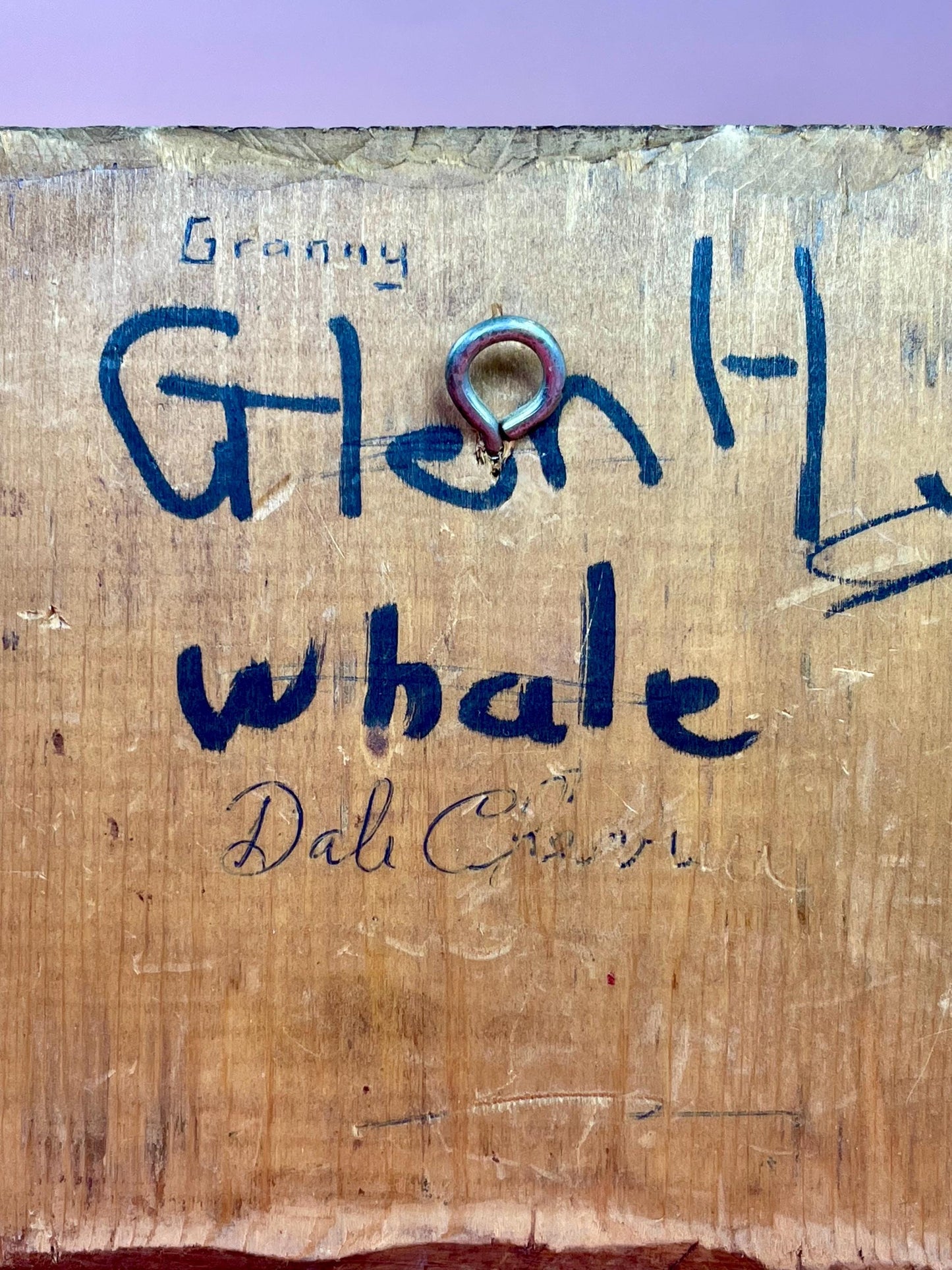 First Nations Carved, Signed Whale Plaque