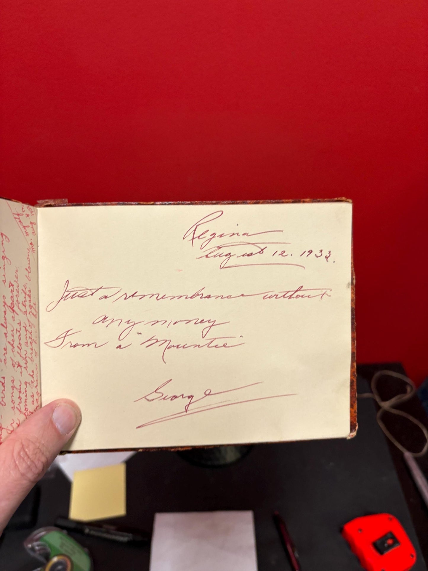 Very cool 1930s autograph book English book - Canadian owner great to read great for collector good gift