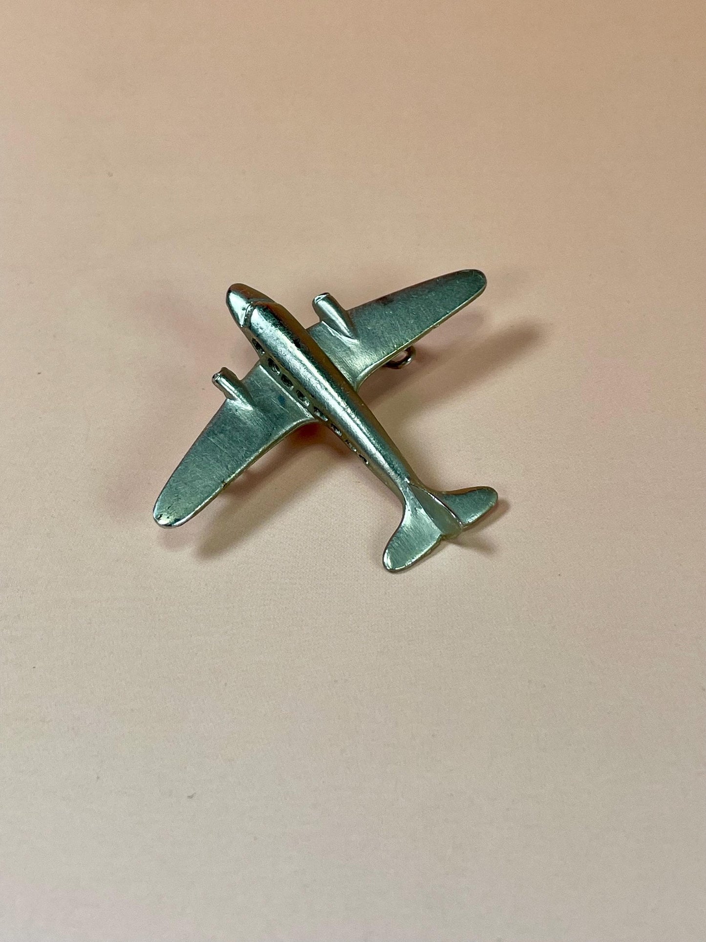 Fun Metal Airplane Pin 1.75 inches