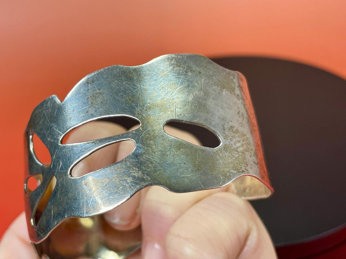 2.5 inch Tested Sterling Silver Bracelet Cuff -B