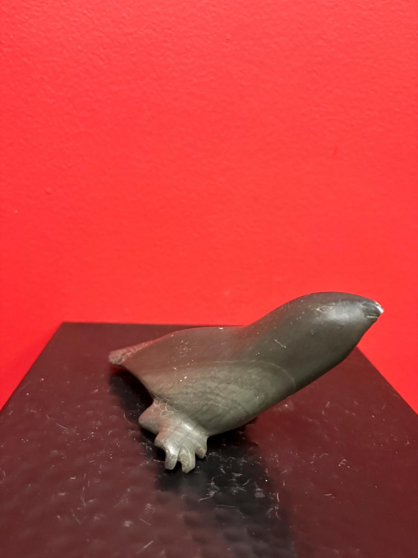 Unique indigenous Inuit soapstone signed bird 6 x 3 high great condition Super-value