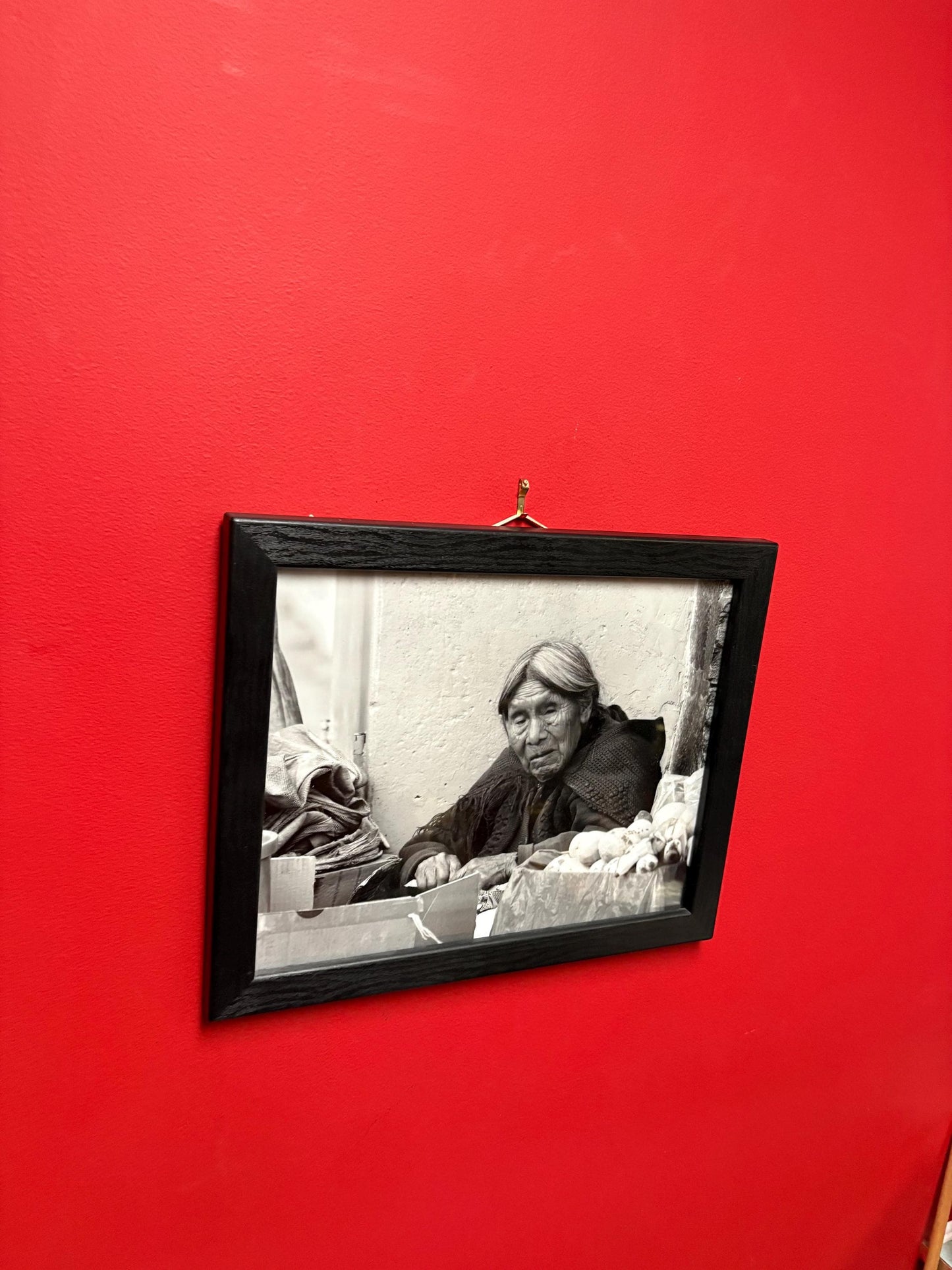 Framed photo  black-and-white indigenous first nations  seems vintage total 12 x 16  great value