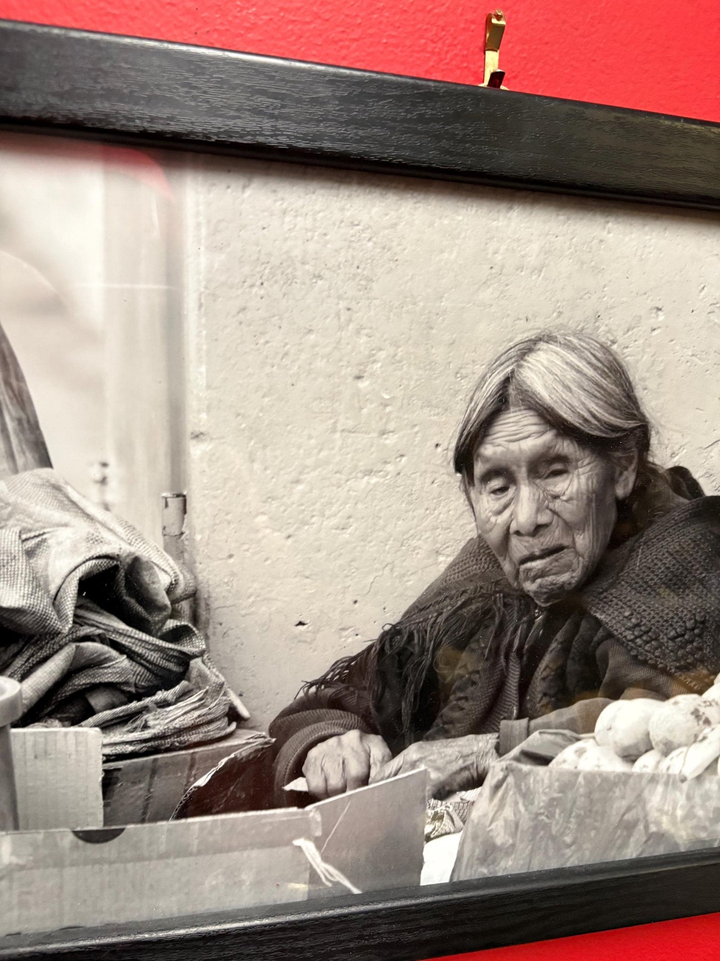 Framed photo  black-and-white indigenous first nations  seems vintage total 12 x 16  great value