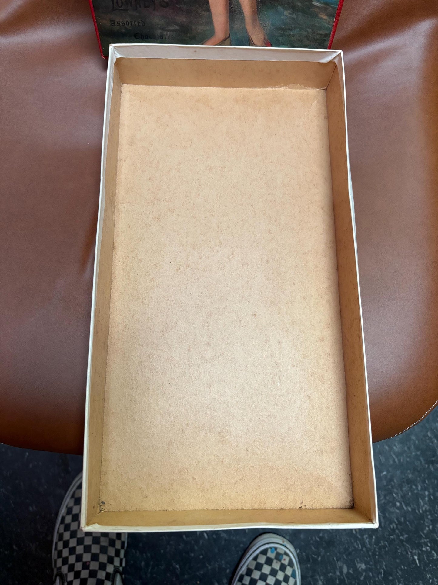 Stunning antique LOWNEYS assorted chocolate box with Pocahontas imagery in perfect condition - indigenous First Nations- 14 x 8 x 2 high