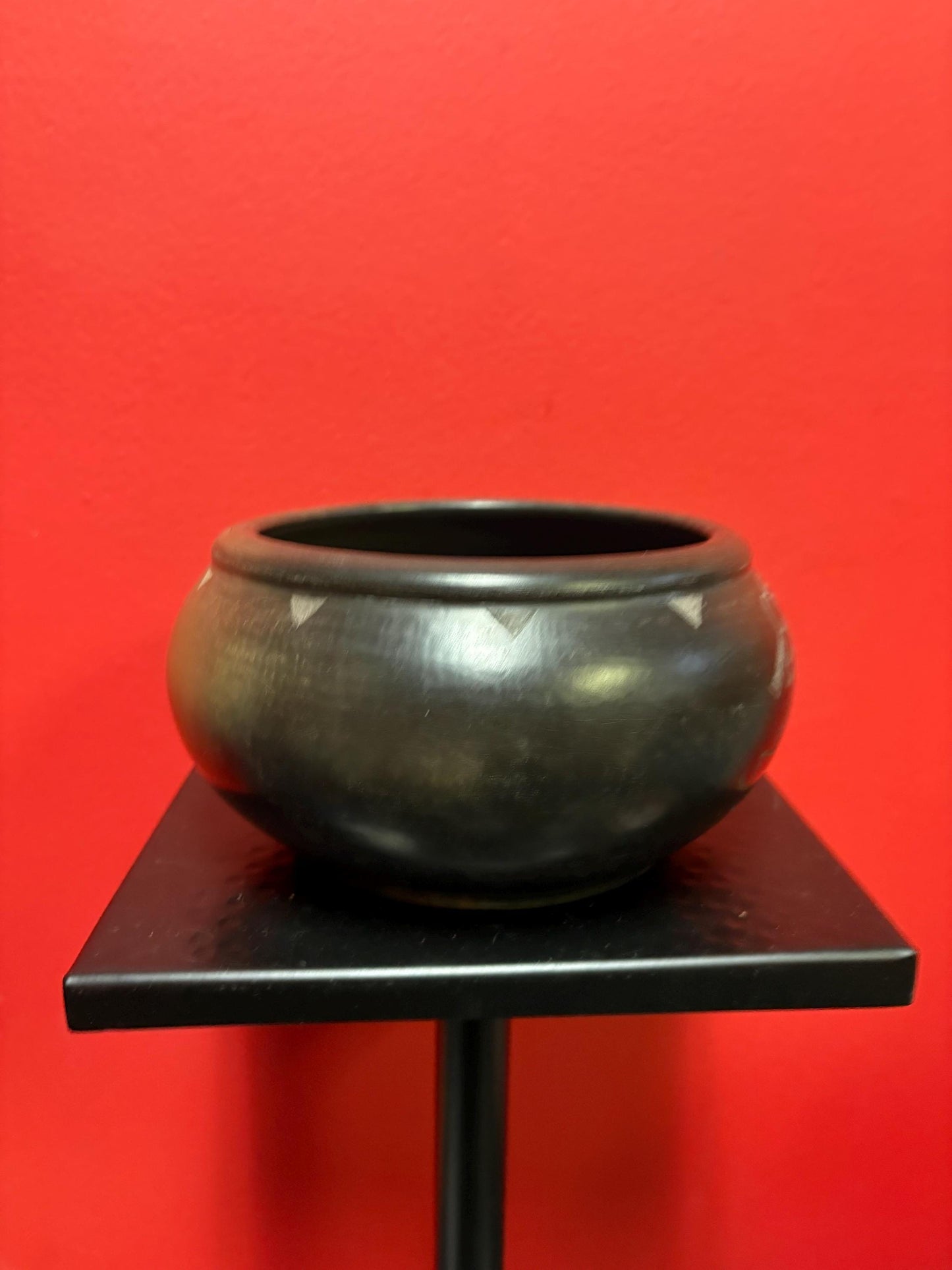 Exquisite 5 1/2 x 4 high antique Navajo Hopi handmade pottery bowl wonderful imagery and top quality southwestern American Navajo art