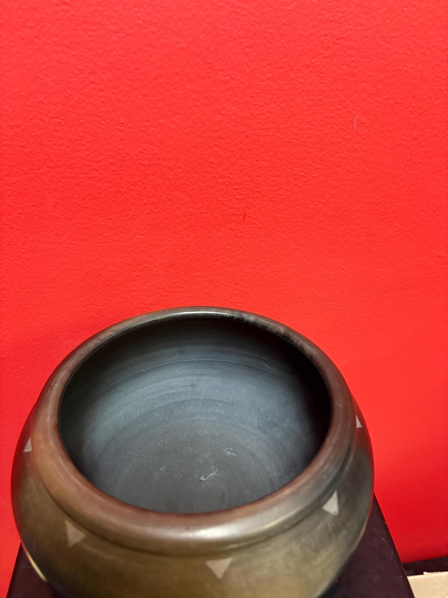 Exquisite 5 1/2 x 4 high antique Navajo Hopi handmade pottery bowl wonderful imagery and top quality southwestern American Navajo art