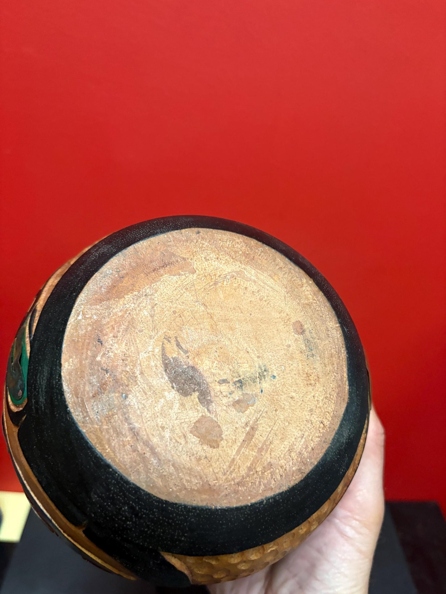 Wonderful indigenous first Nations Pacific Northwest Coast cedar paint killer whale bowl  6 1/2 x 5 1/2 wide - wow  - unsigned