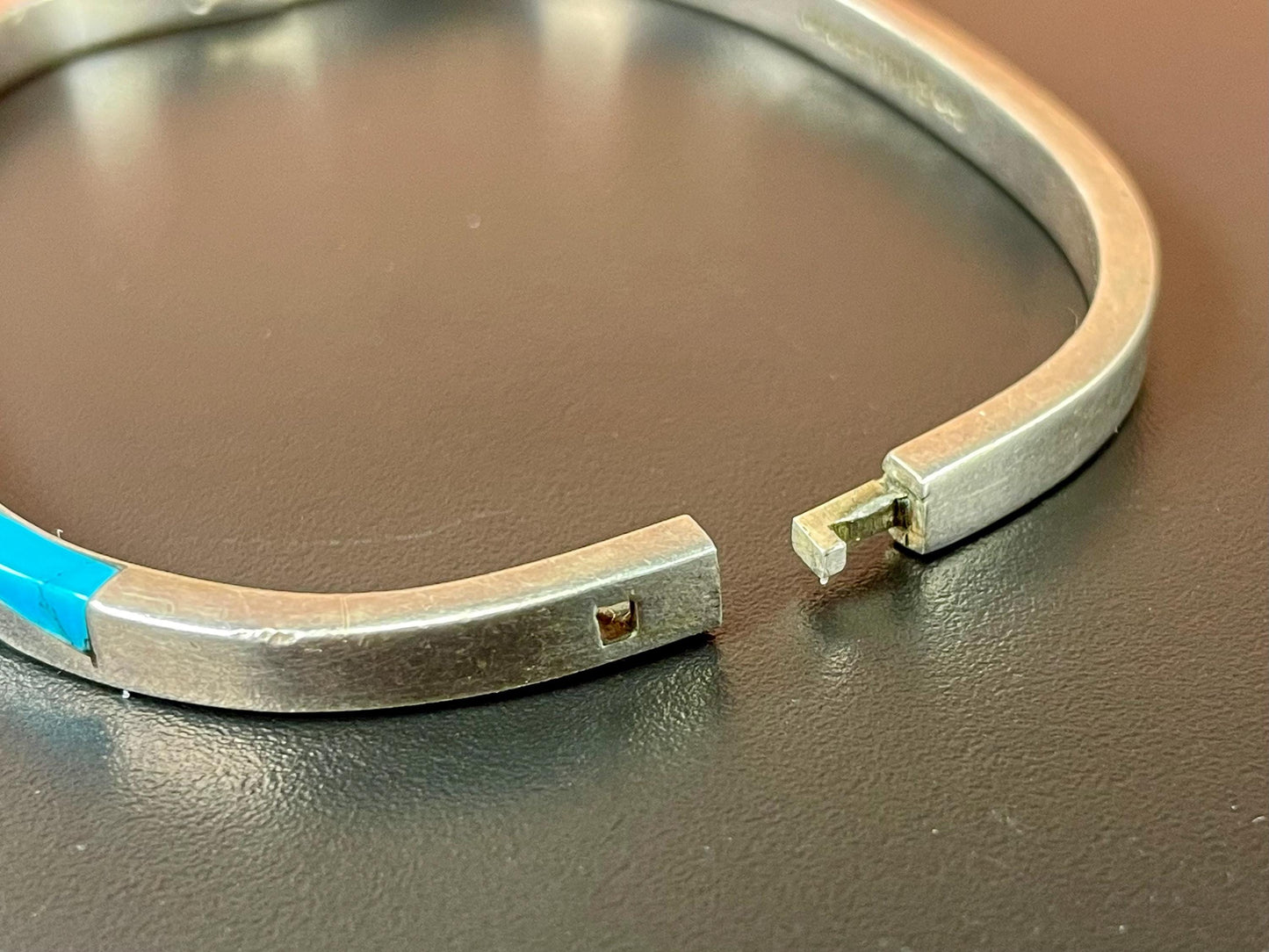 Navajo signed Sterling Turquoise Bracelet #2