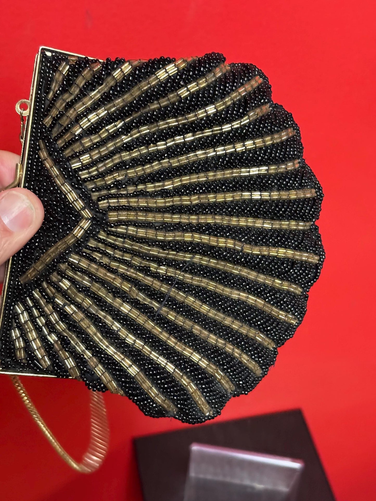 Very cool beaded vintage purse - 11 inches long  - great condition