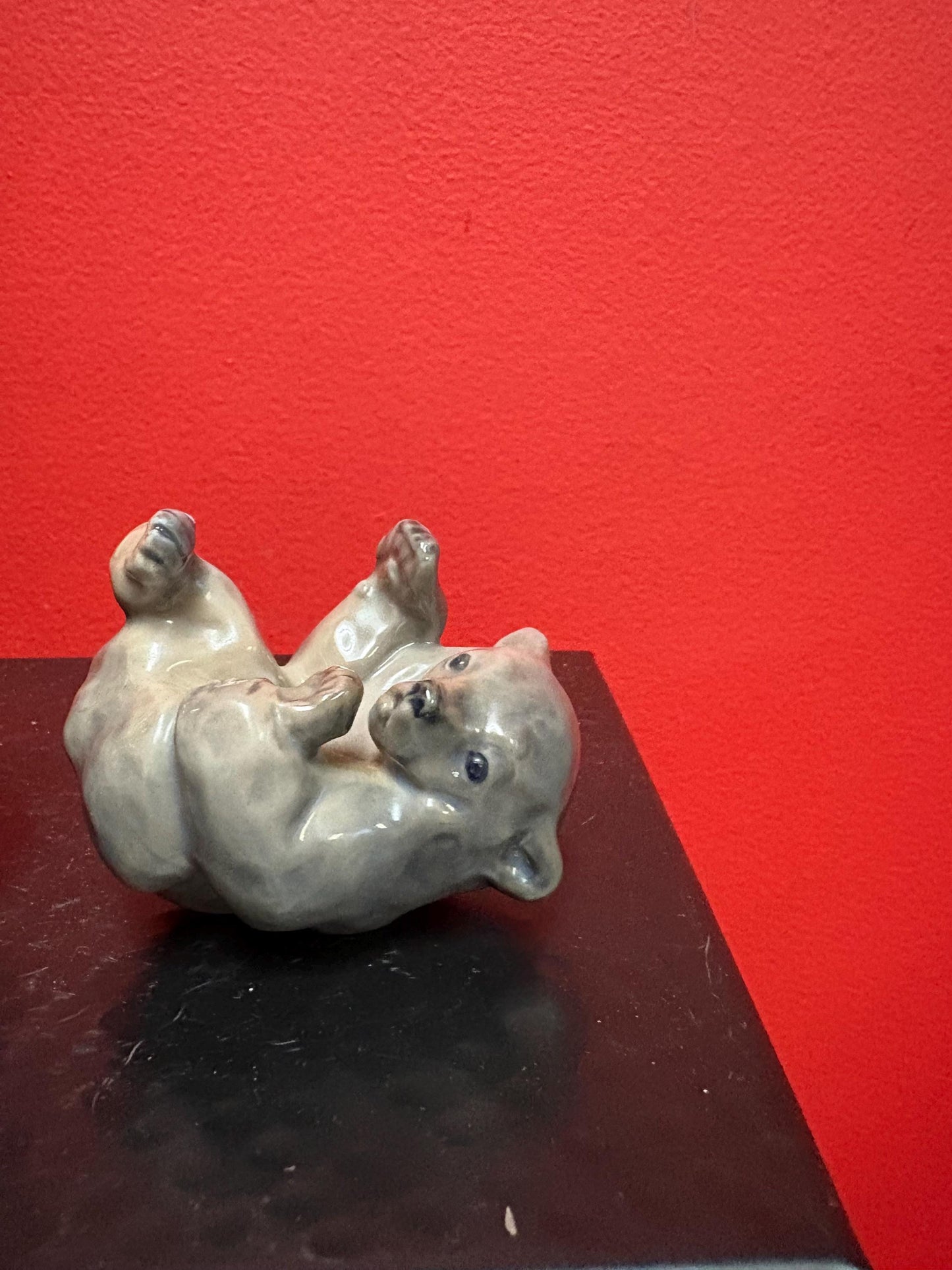 Pair of Royal Copenhagen bears  in mint condition 4 inches high and 3 inches long great gift-B