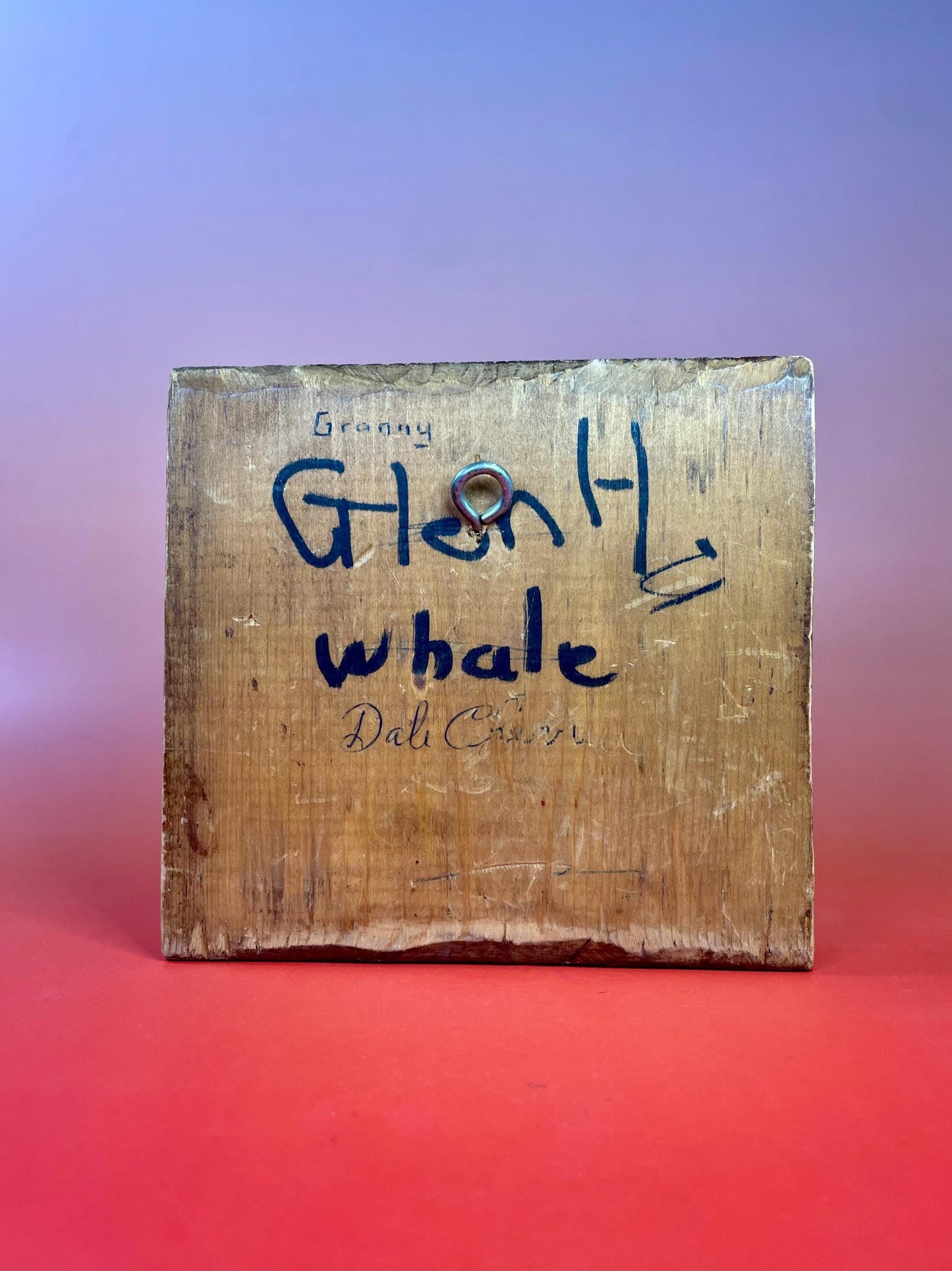 First Nations Carved, Signed Whale Plaque