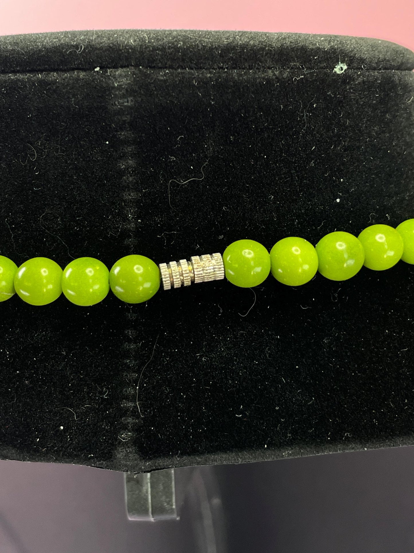 Cool Green Necklace with Overlapping Beads