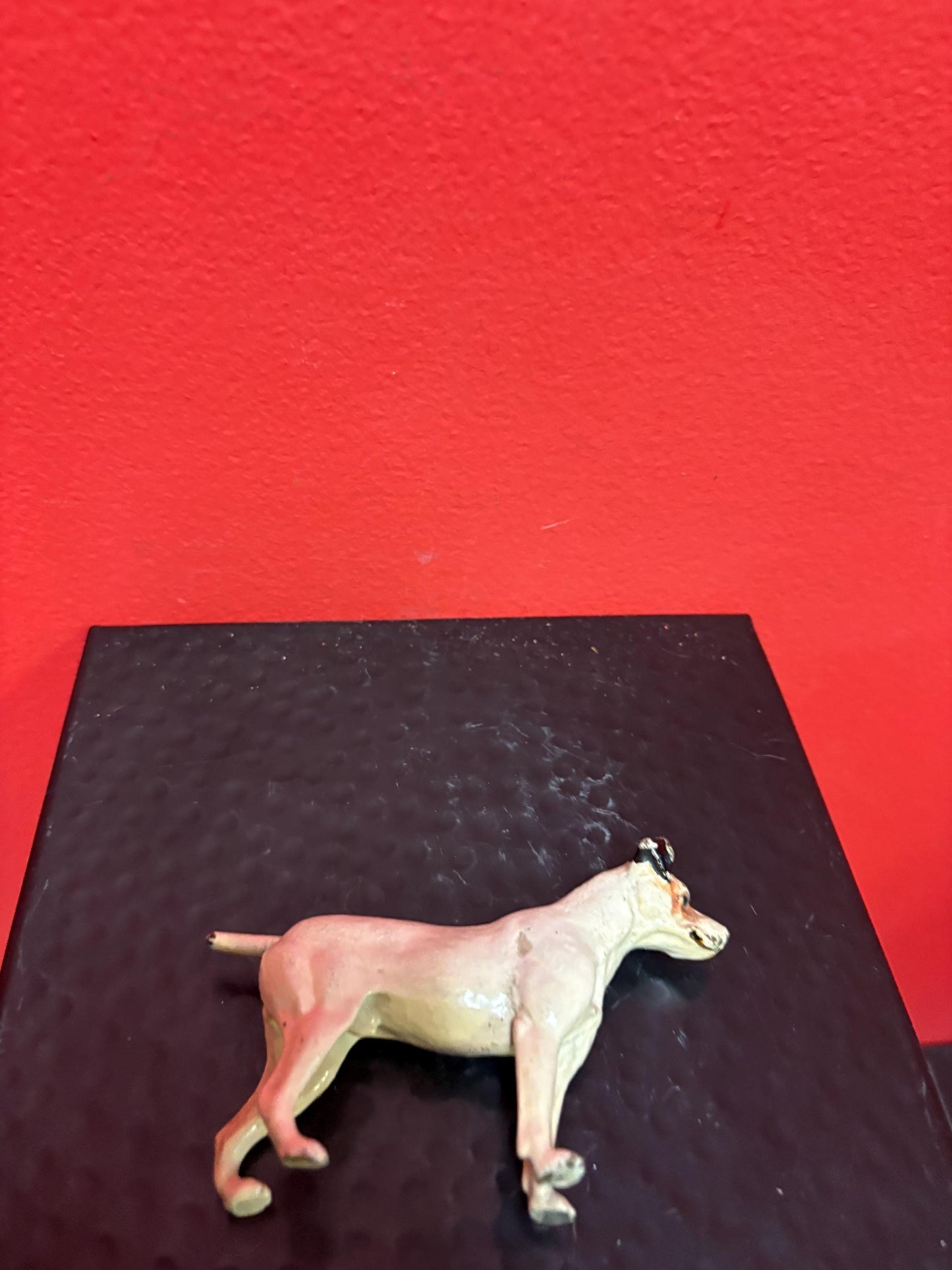 Lovely 4 x 3 inch Franz Bergman antique bronze dog - good condition B