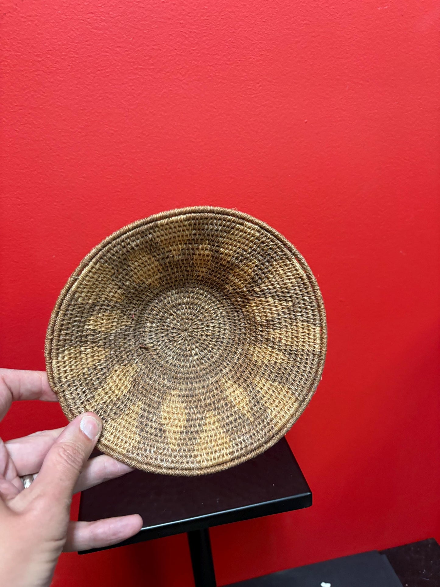Lovely indigenous woven bowl  8 inches across  great value