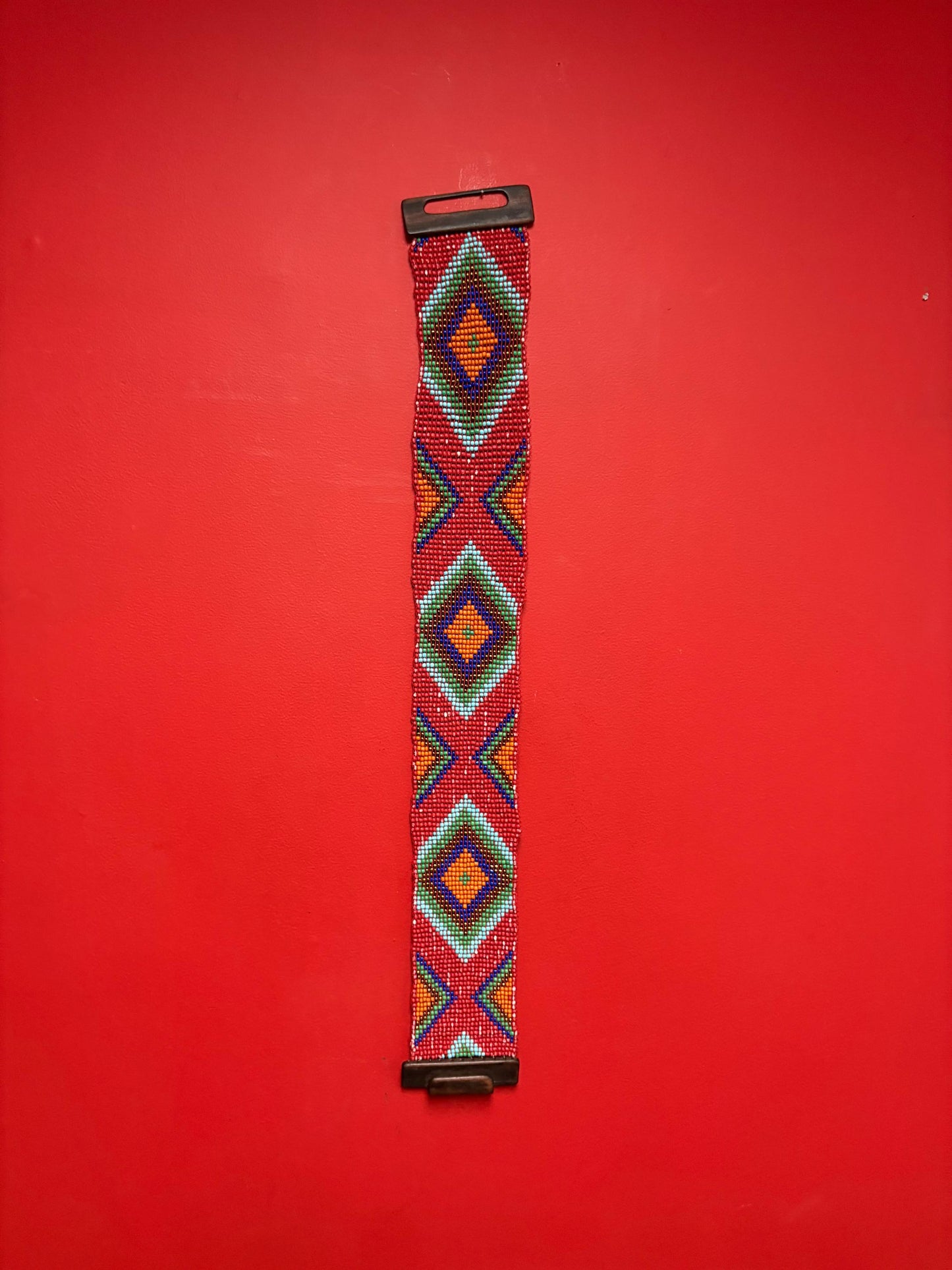 Stunning indigenous beaded 24 x 8 wide belt amazing colours so Unusual