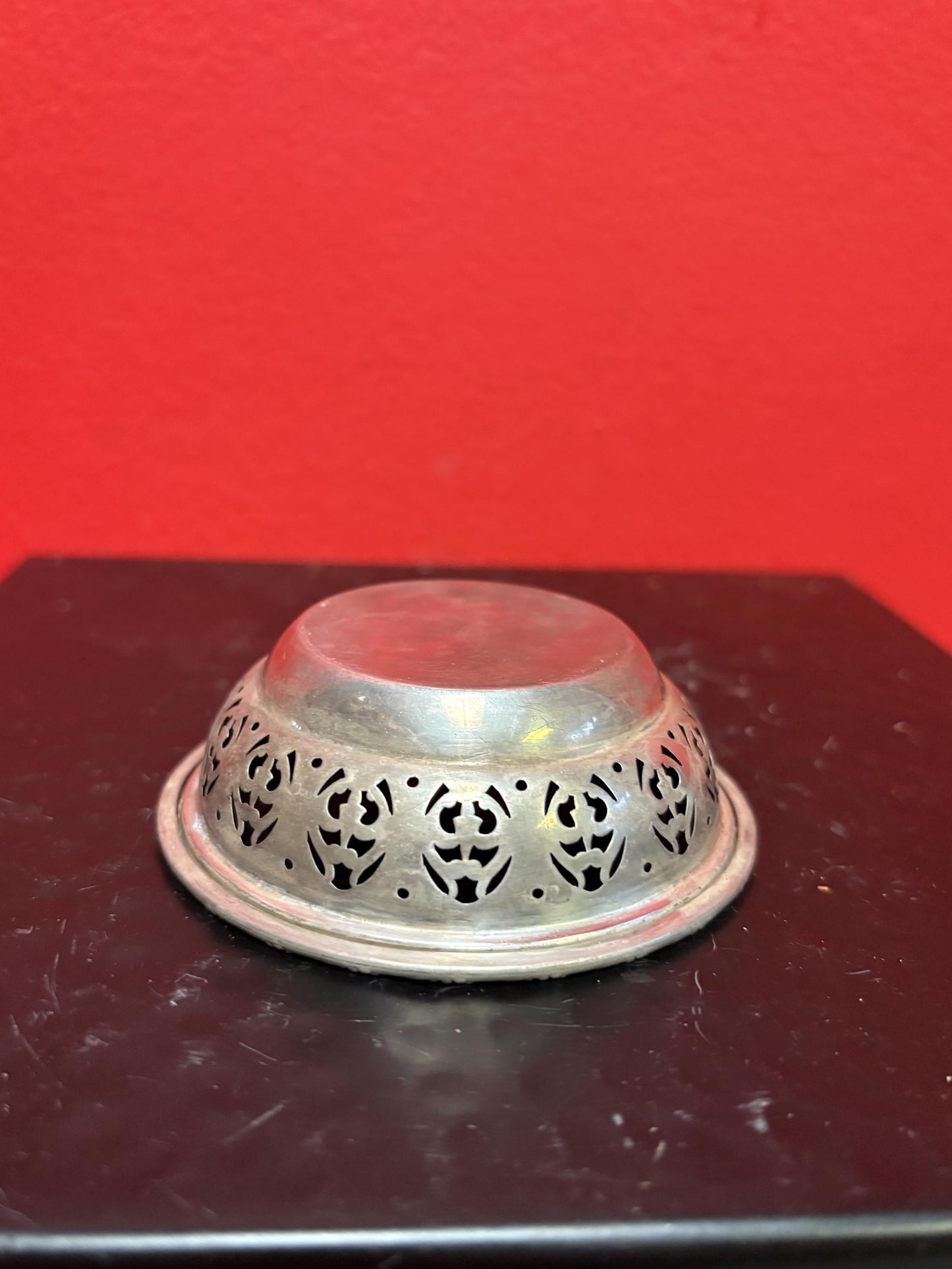 Pretty little English 3 inch antique hallmarked sterling silver dish great condition and value