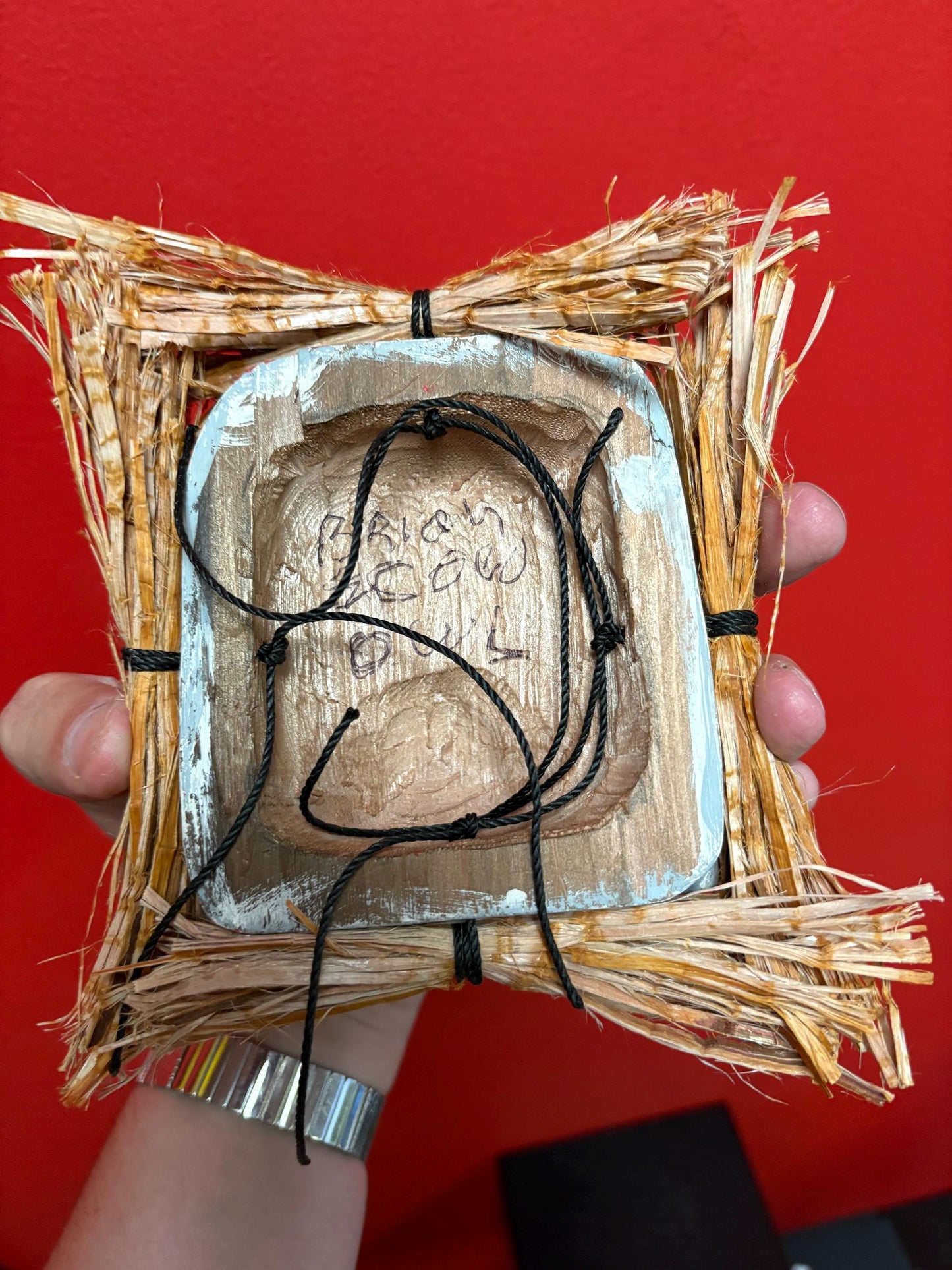 Beautiful indigenous first nation West Coast Brian SCOW alert Bay painted OWL mask - 6 inches see photos good value