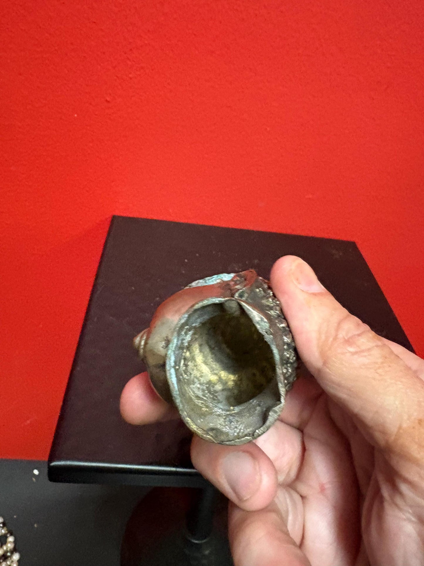 Lovely old Asian 3 inch silver  Buddha with condition issues great value