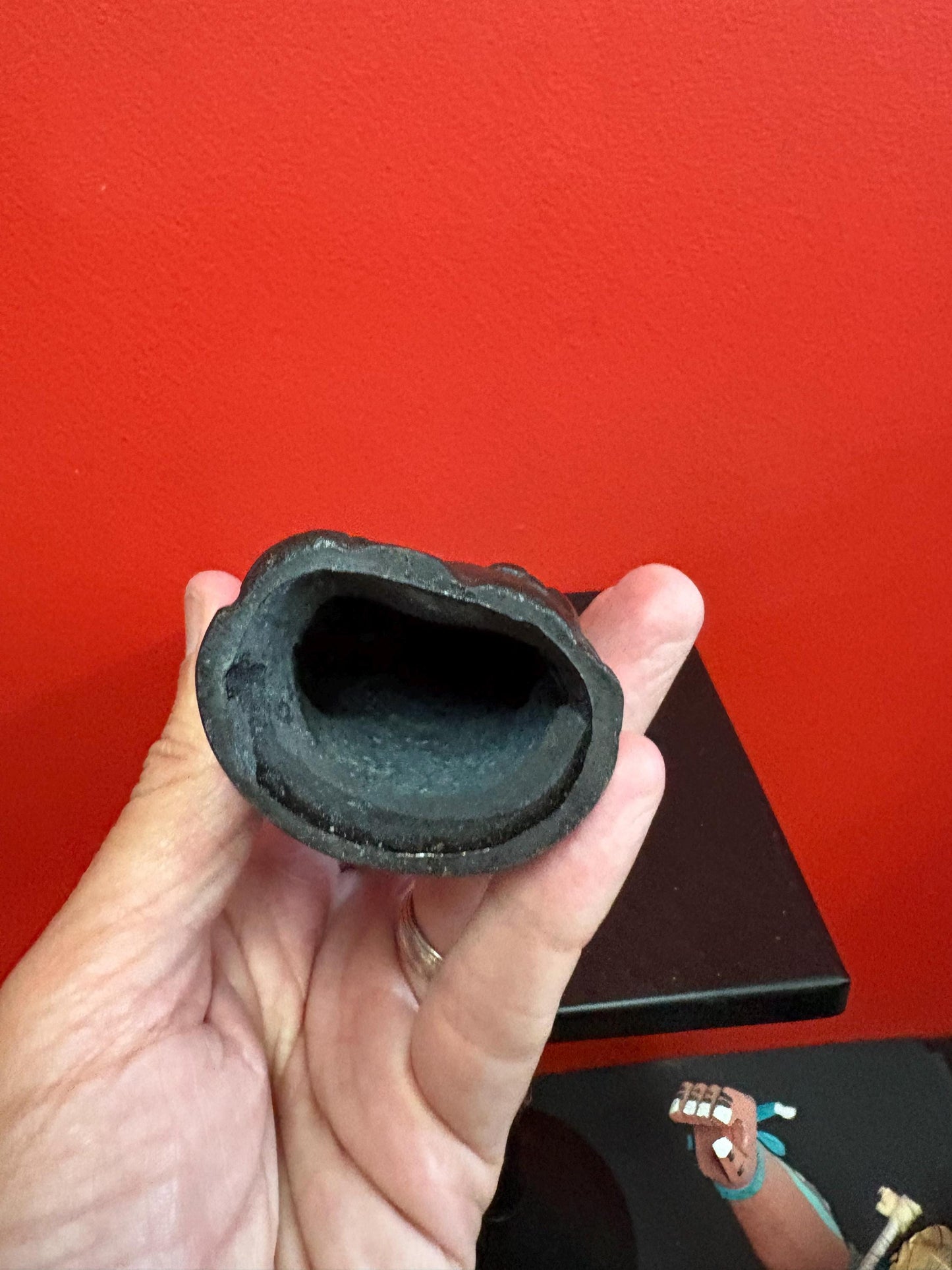 Beautiful antique Chinese bronze statue of Confucius  5 1/2 inches high with great patina