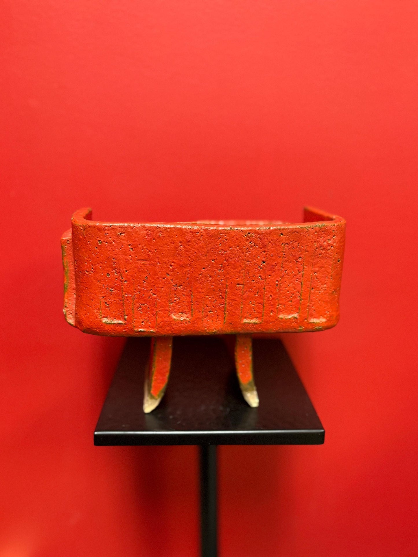 stunning MCM Japanese 9 x 5 x 6“ tall signed pottery planter vessel intensely beautiful piece see photos feng shui gift art piece