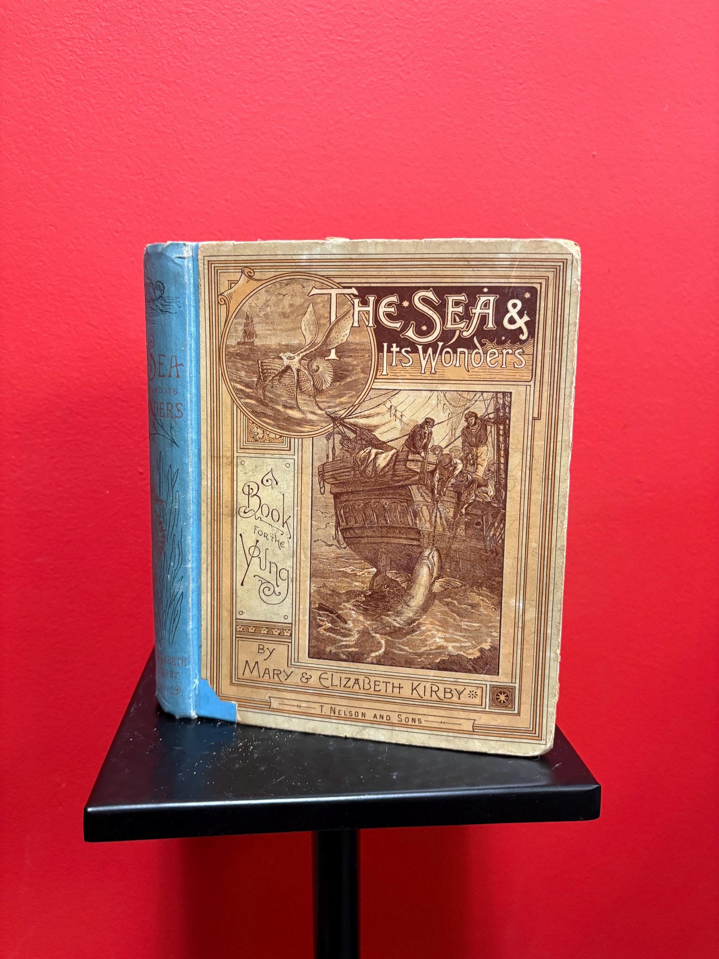 Amazing antique copy of the sea, and its wonders by Mary and Elizabeth Kirby in pretty good condition - 1896 - 304 pages - amazing gift
