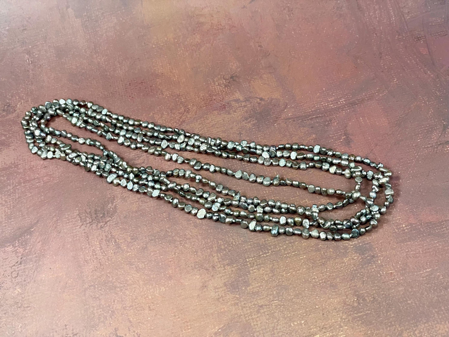 Very Long Strand Pearl Necklace