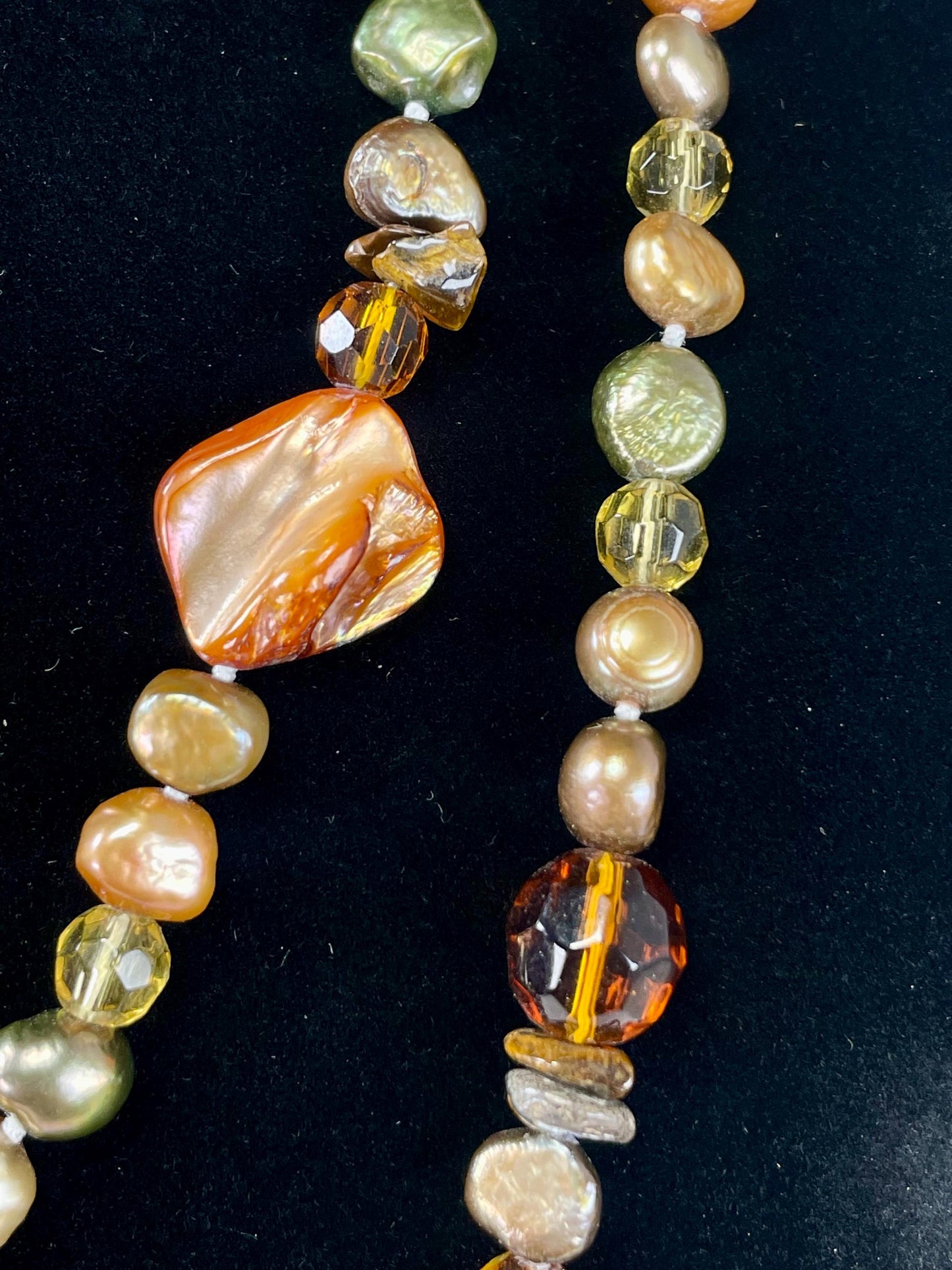 Cool approx 24 inch long bead necklace  great colour  good value   funky