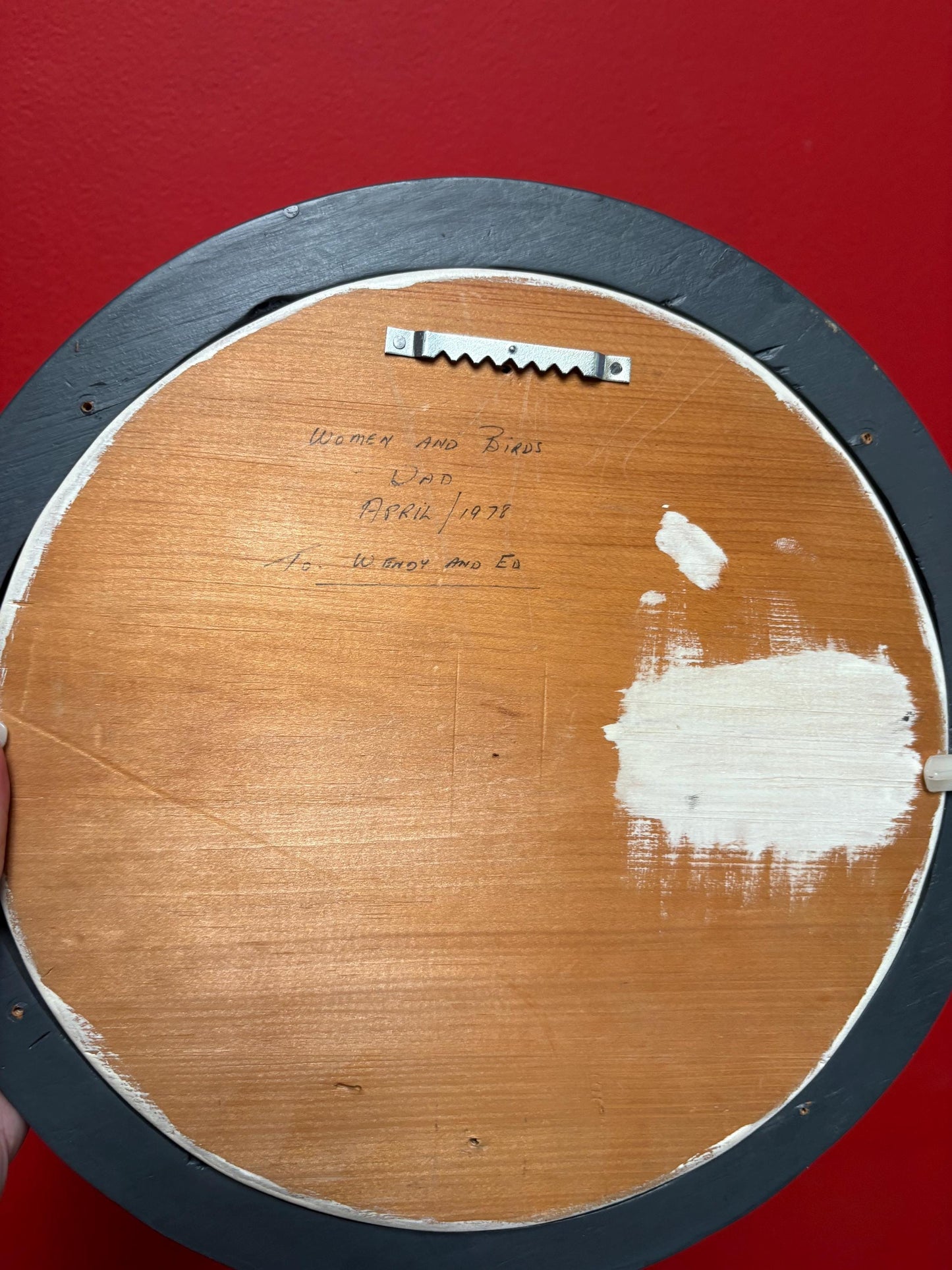 Beautiful 1970s Inuit wood art picture in frame  11 inches  indigenous Inuit