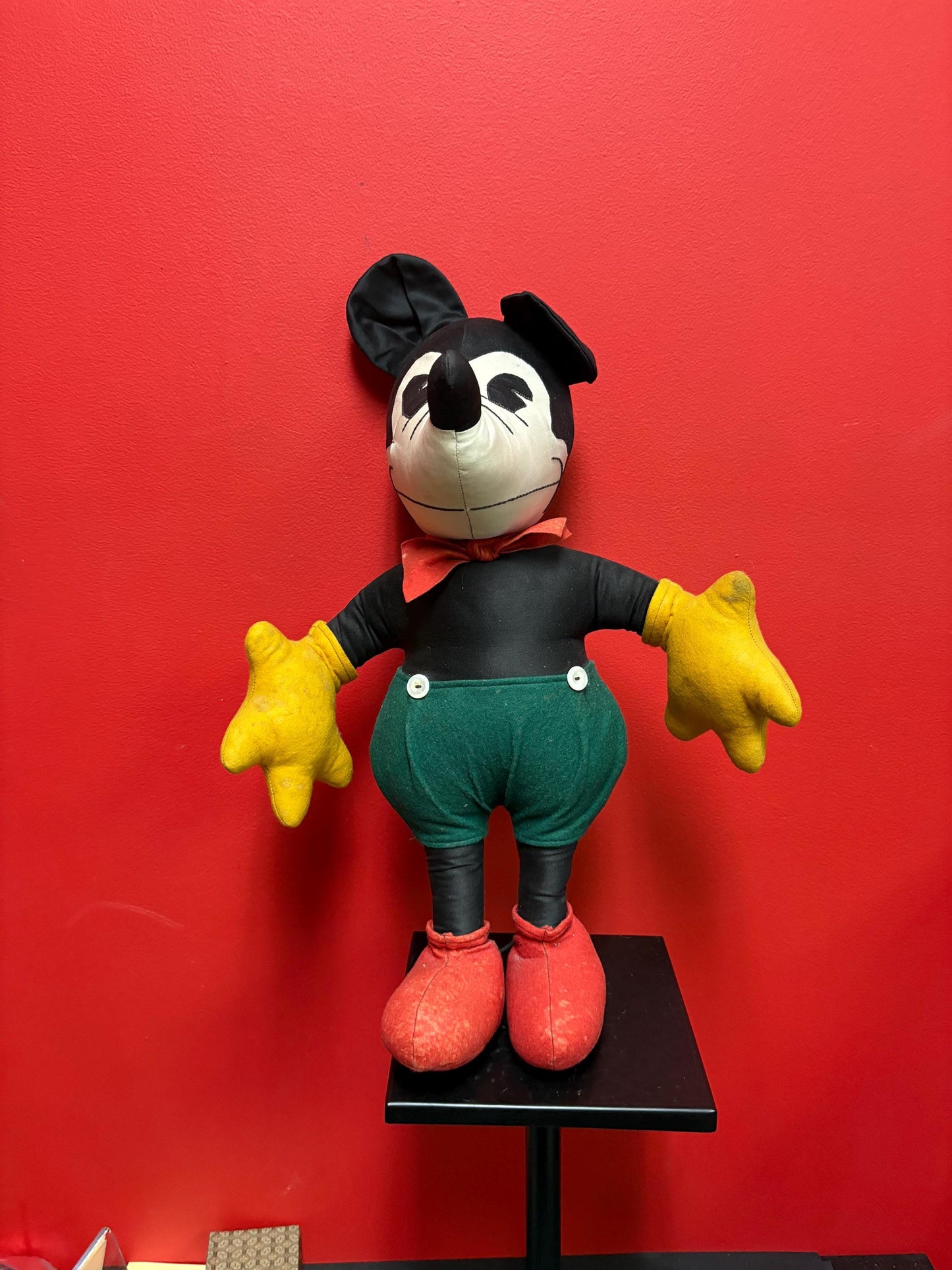 Stunning rare museum quality antique Mickey Mouse doll in almost perfect condition 21 x 13 wide - 1930s