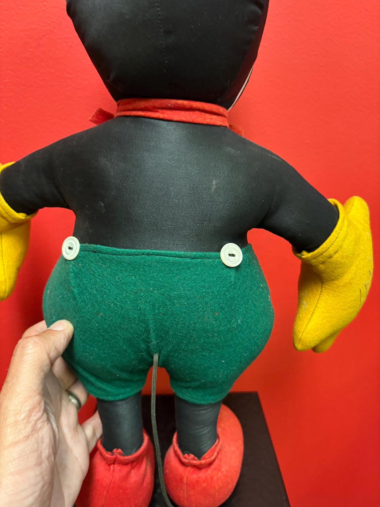 Stunning rare museum quality antique Mickey Mouse doll in almost perfect condition 21 x 13 wide - 1930s