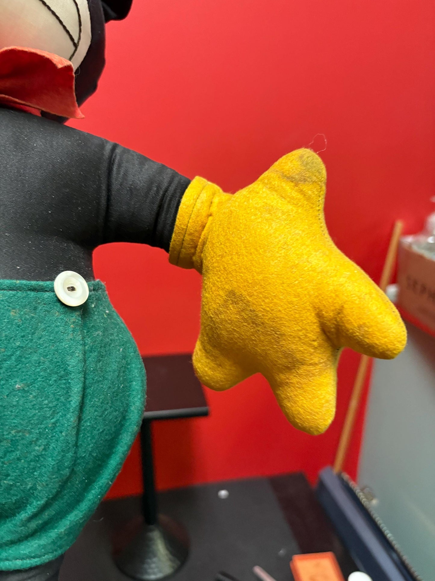 Stunning rare museum quality antique Mickey Mouse doll in almost perfect condition 21 x 13 wide - 1930s