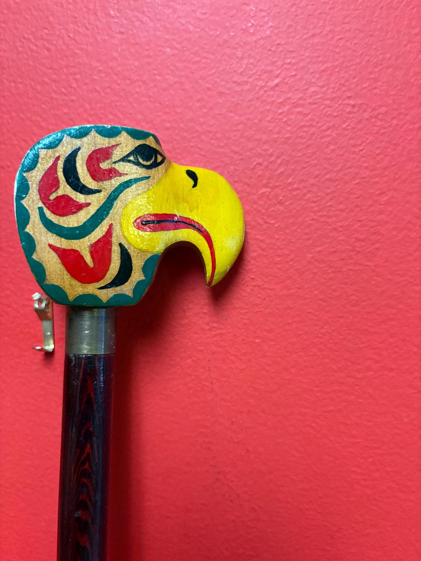 Wonderful 37 inch long African walking stick with amazing handle well carved great to use or gift
